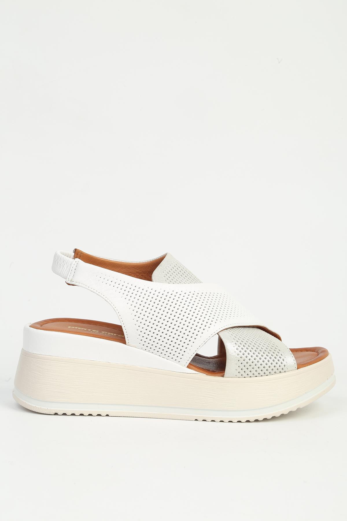 Beyaz Kadın Topuklu Ayakkabı - Görsel 2