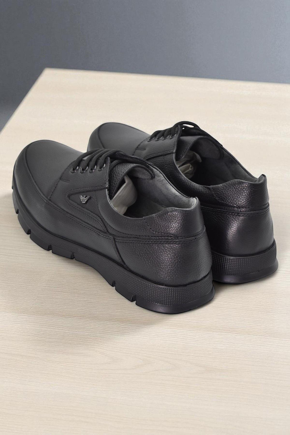 301 Ortopedik Topuk Masajlı Hakiki Deri Erkek Ayakkabı Kışlık Erkek Deri Ayakkabı - Görsel 5