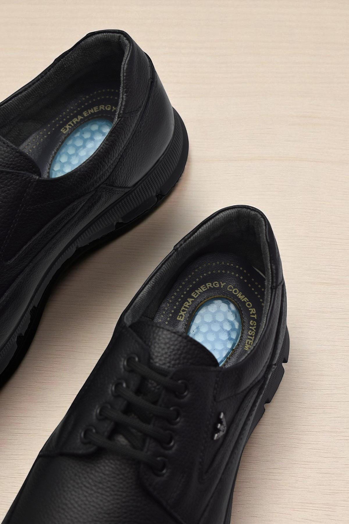 301 Ortopedik Topuk Masajlı Hakiki Deri Erkek Ayakkabı Kışlık Erkek Deri Ayakkabı - Görsel 7