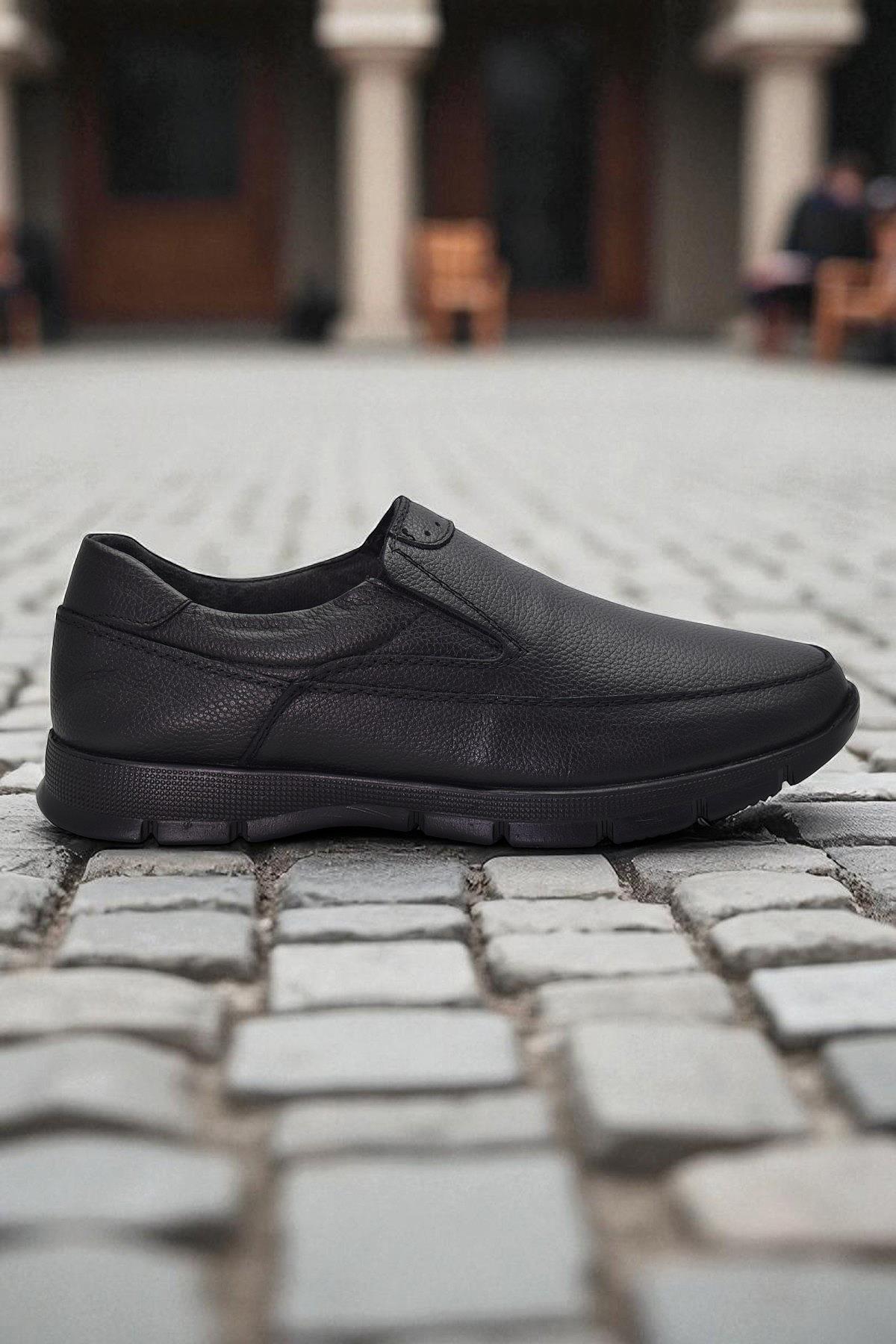 301 Ortopedik Topuk Masajlı Hakiki Deri Erkek Ayakkabı Kışlık Erkek Deri Ayakkabı - Görsel 3