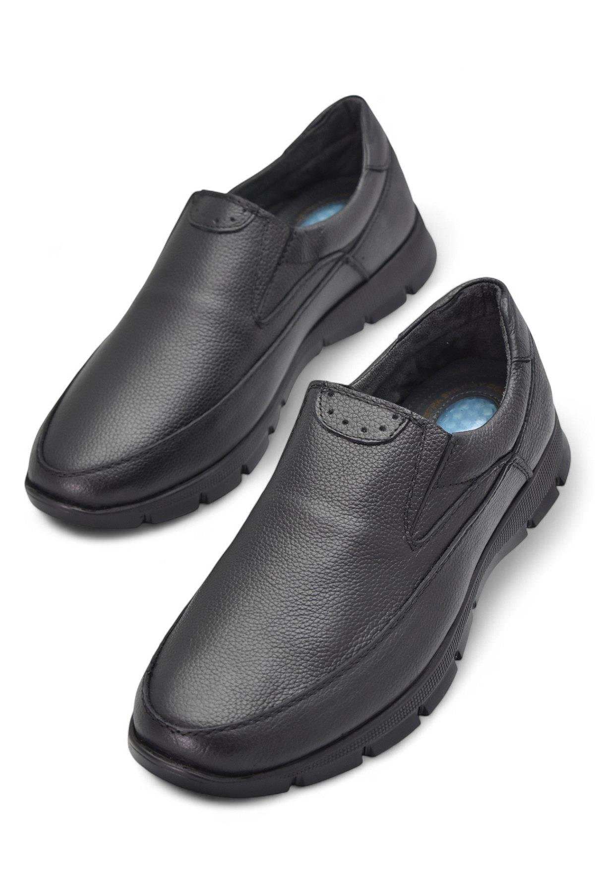 301 Ortopedik Topuk Masajlı Hakiki Deri Erkek Ayakkabı Kışlık Erkek Deri Ayakkabı - Görsel 4