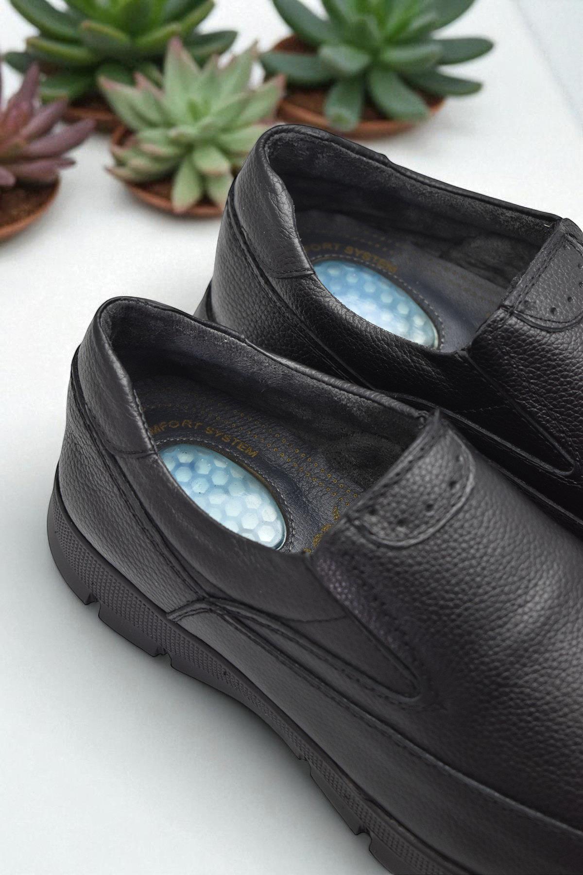 301 Ortopedik Topuk Masajlı Hakiki Deri Erkek Ayakkabı Kışlık Erkek Deri Ayakkabı - Görsel 7