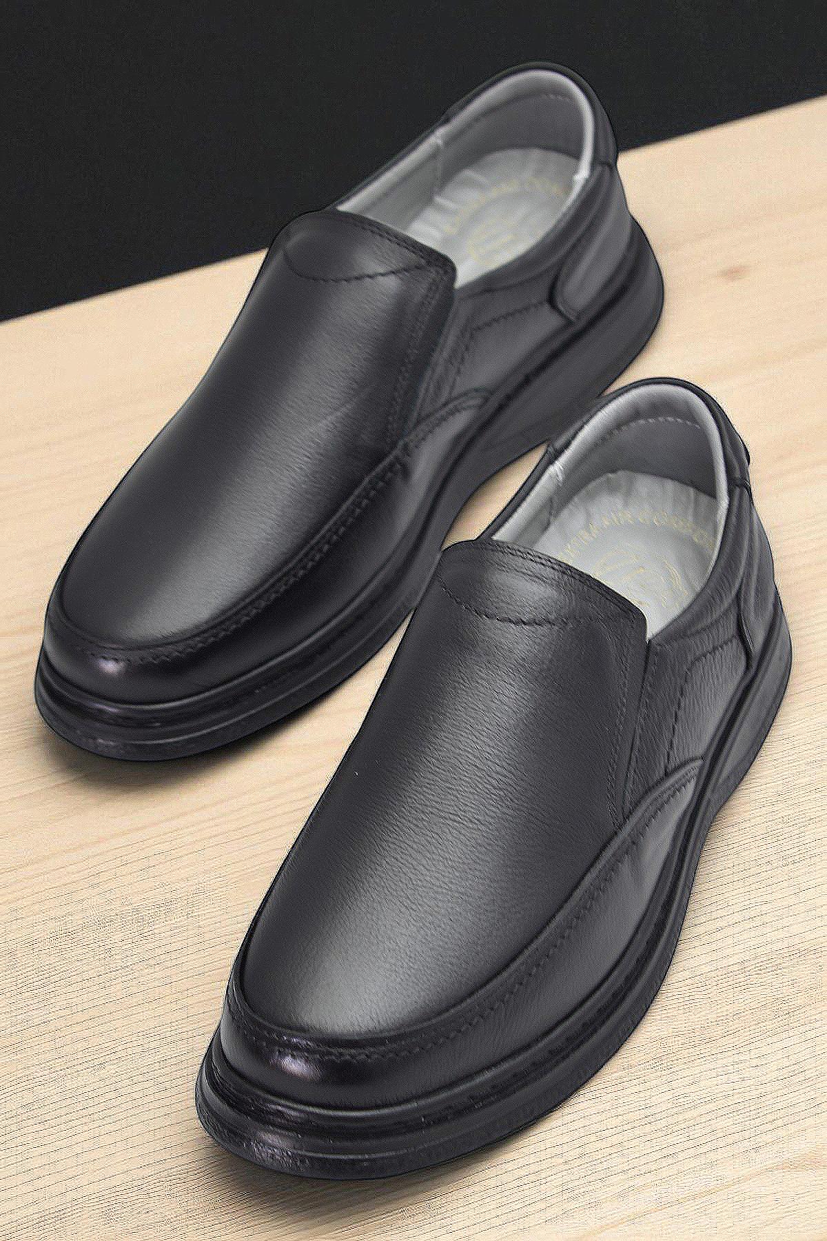 TAB450 Ortopedik Taban Hakiki Deri Erkek Ayakkabı Mevsimlik Baba Ayakkabısı - Görsel 3