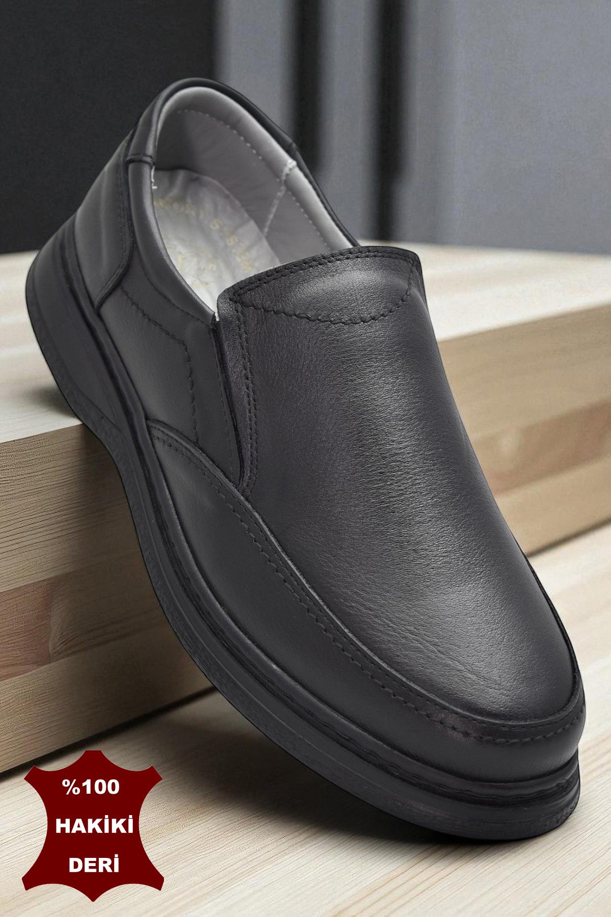 TAB450 Ortopedik Taban Hakiki Deri Erkek Ayakkabı Mevsimlik Baba Ayakkabısı - Görsel 5