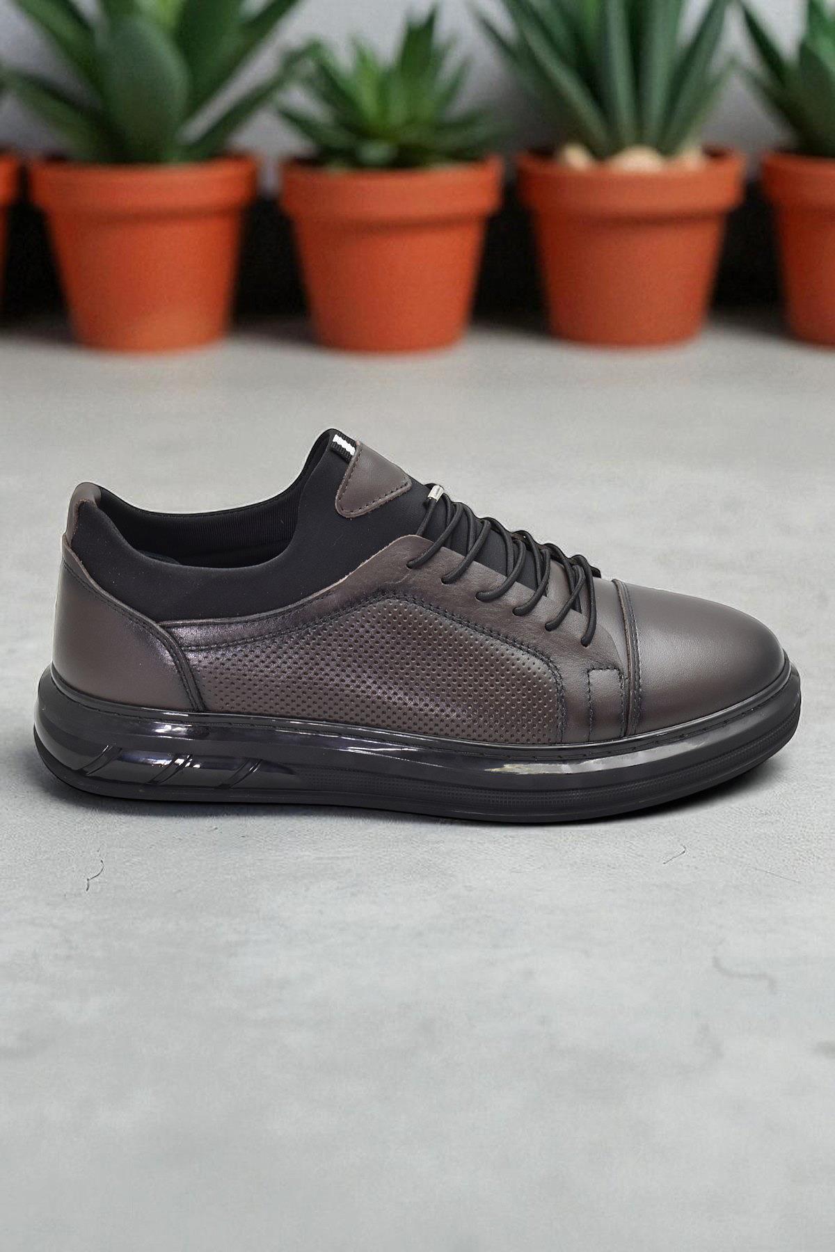1228 Ortopedik Taban Günlük Hakiki Deri Erkek Ayakkabı Casual Erkek Deri Ayakkabı - Görsel 2