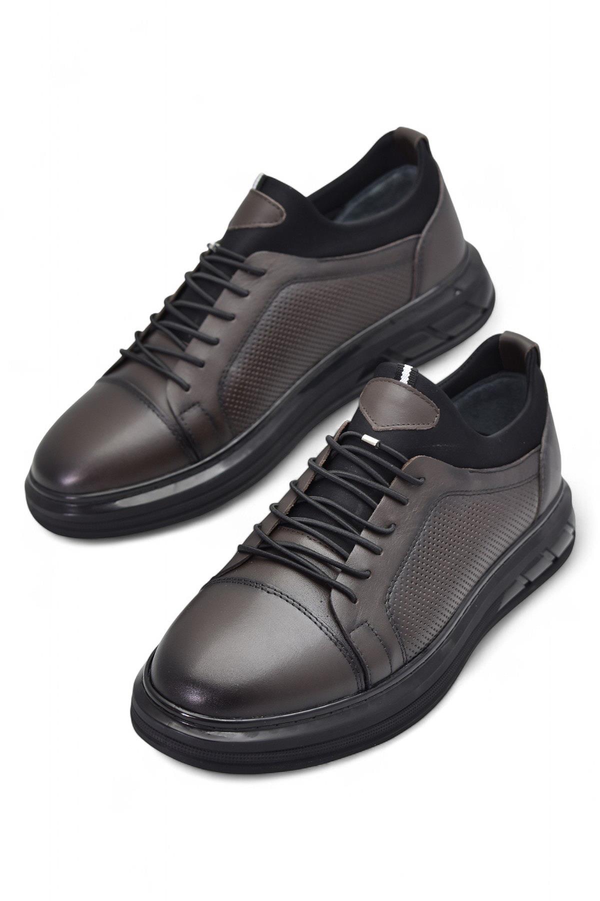 1228 Ortopedik Taban Günlük Hakiki Deri Erkek Ayakkabı Casual Erkek Deri Ayakkabı - Görsel 4