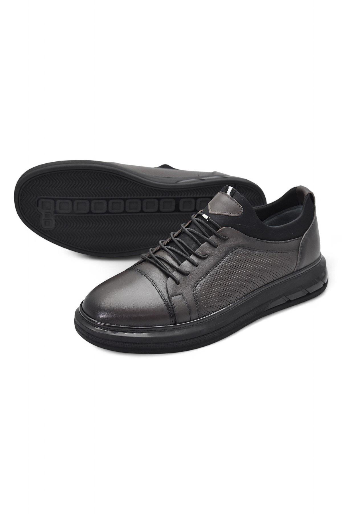 1228 Ortopedik Taban Günlük Hakiki Deri Erkek Ayakkabı Casual Erkek Deri Ayakkabı - Görsel 5