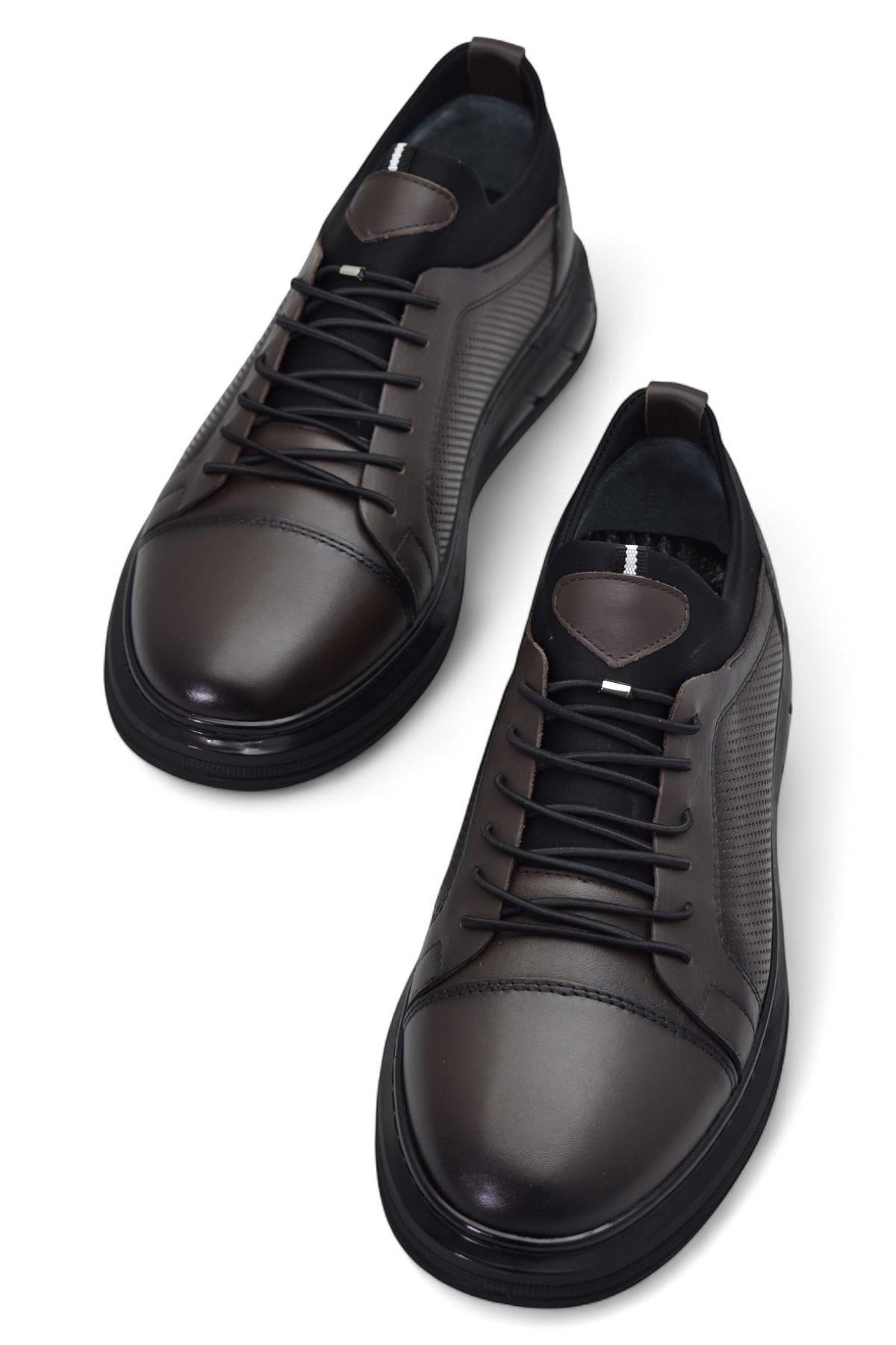 1228 Ortopedik Taban Günlük Hakiki Deri Erkek Ayakkabı Casual Erkek Deri Ayakkabı - Görsel 7