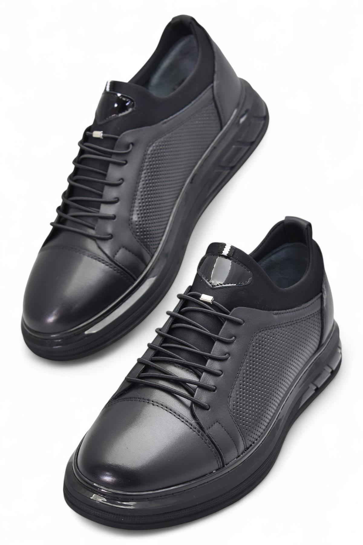 1228 Ortopedik Taban Günlük Hakiki Deri Erkek Ayakkabı Casual Erkek Deri Ayakkabı - Görsel 3