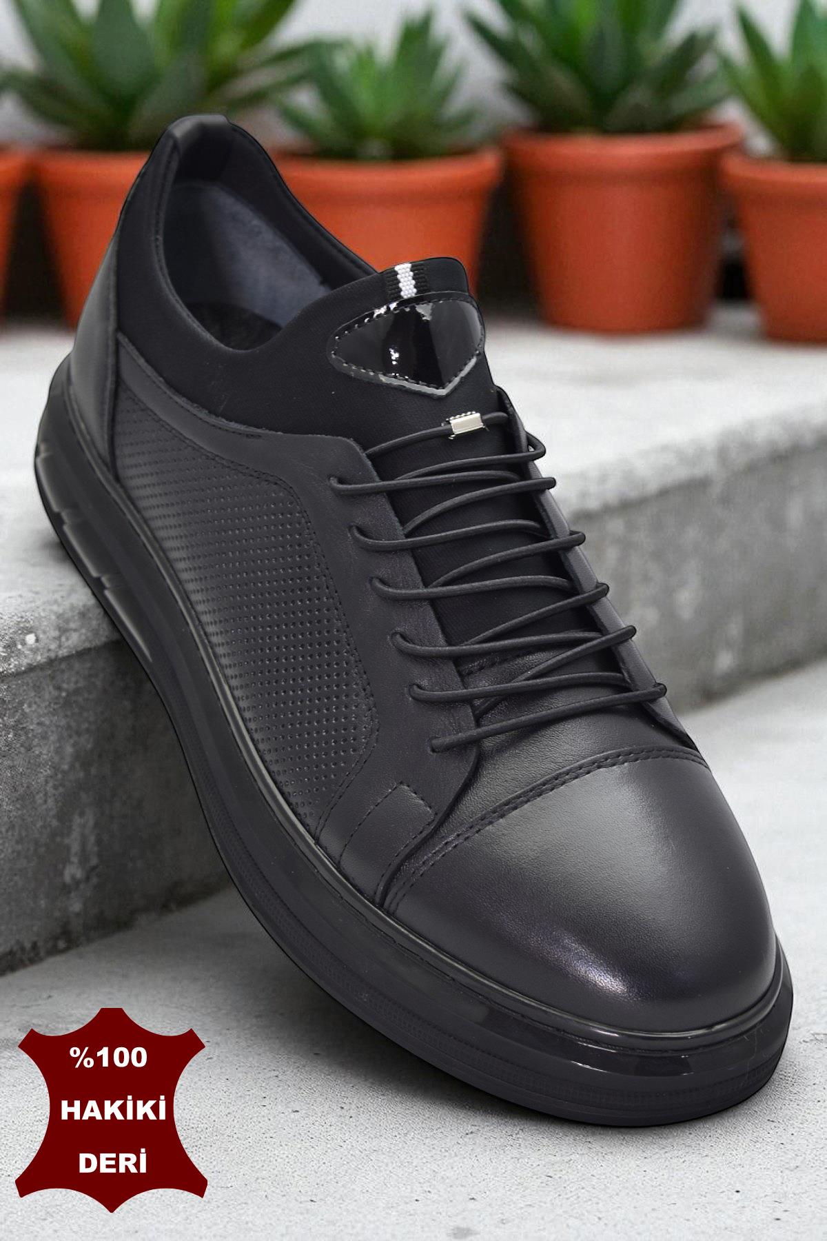 1228 Ortopedik Taban Günlük Hakiki Deri Erkek Ayakkabı Casual Erkek Deri Ayakkabı - Görsel 5