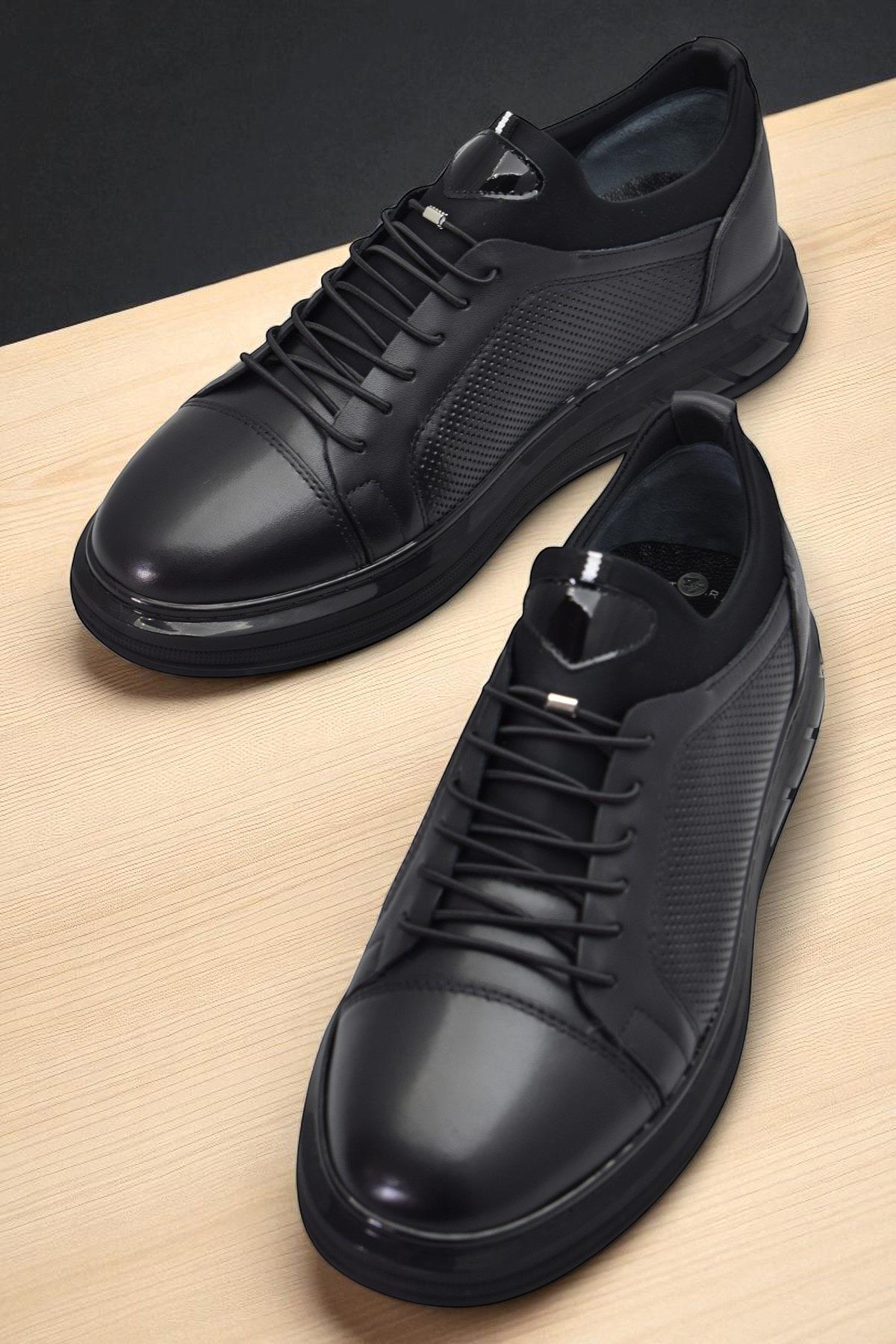 1228 Ortopedik Taban Günlük Hakiki Deri Erkek Ayakkabı Casual Erkek Deri Ayakkabı - Görsel 7