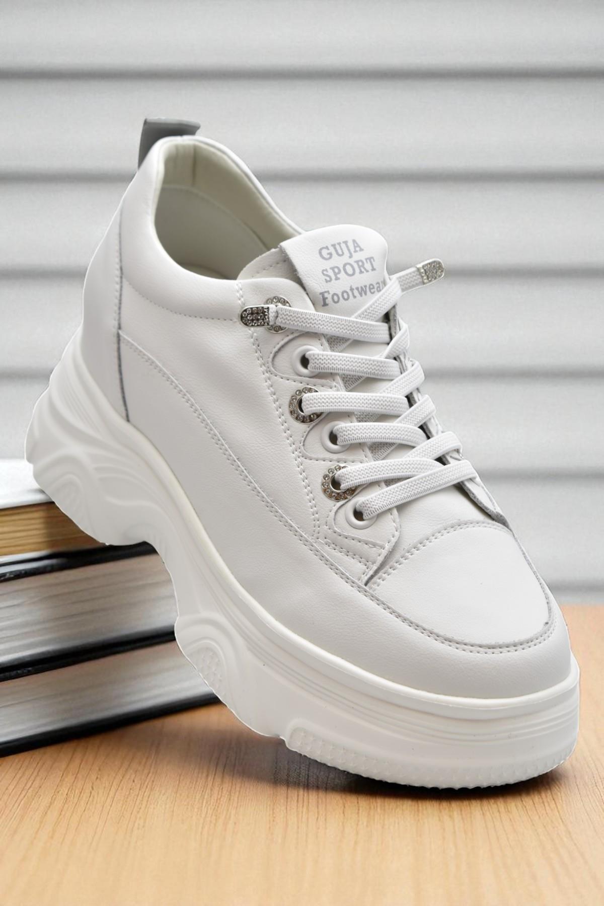 Full Ortopedik Taban Günlük Kadın Spor Ayakkabı Kalın Taban İçten Dolgu Taban 25K314 - Görsel 3