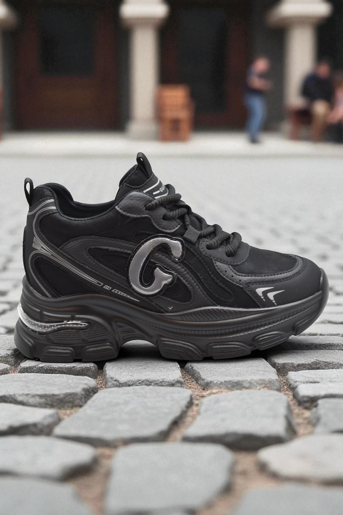 Full Ortopedik Taban Günlük Kadın Spor Ayakkabı Kalın Taban İçten Dolgu Taban 24K450 - Görsel 3