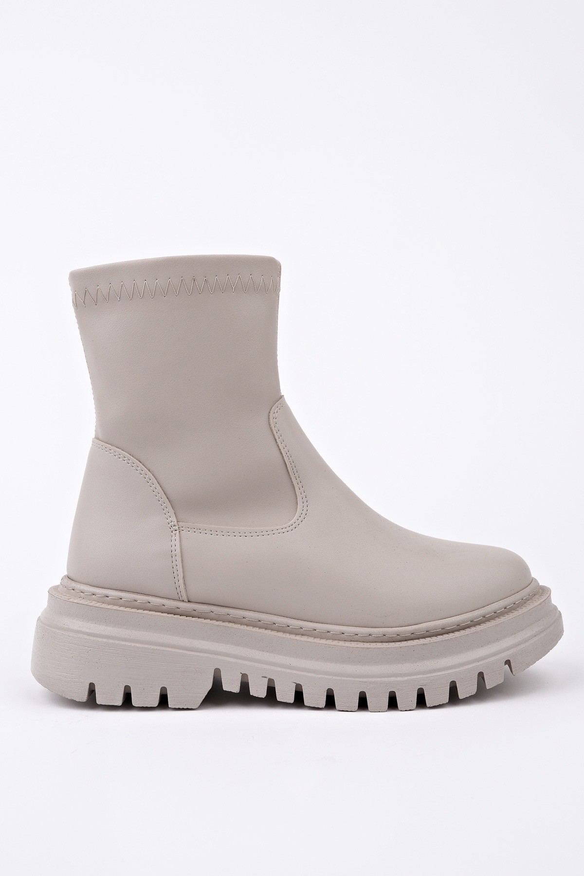 PİTA Kalın Taban Fermuarlı Kadın Bot - Görsel 3