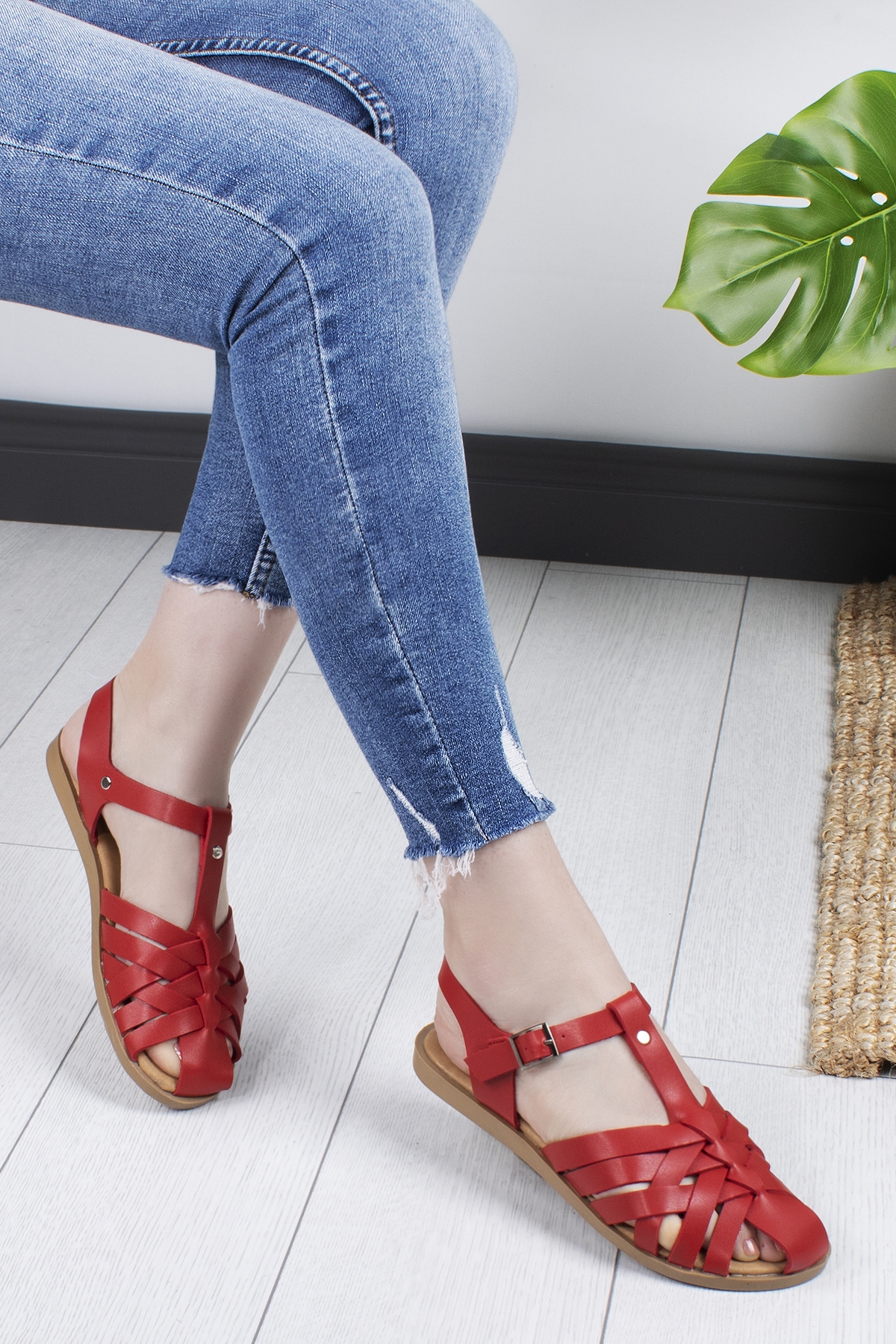 Jezy Anatomik Ortopedik Günlük Kadın Sandalet - Görsel 3