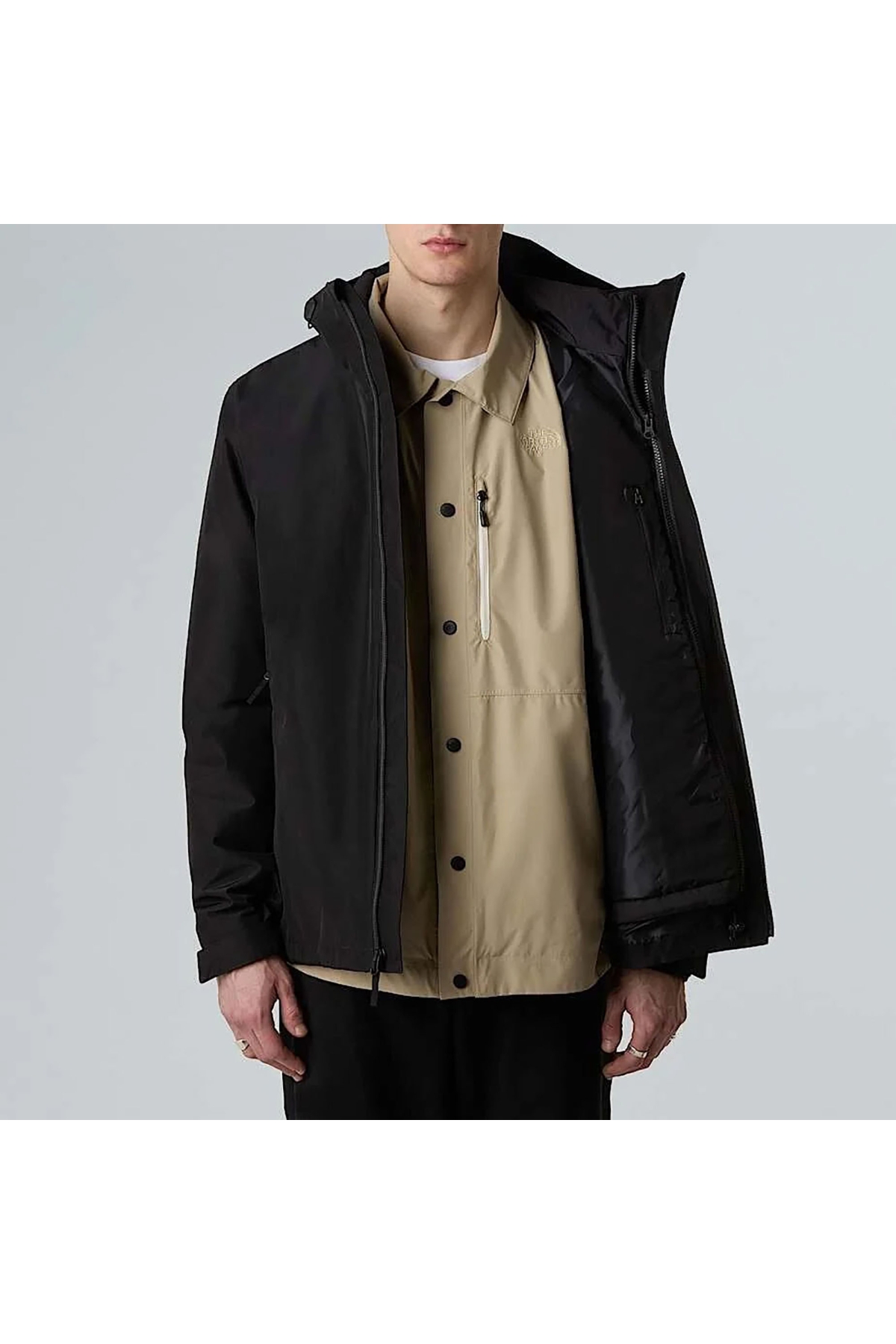 Erkek 3'Ü 1 Arada Kapşonlu Mont Carto Mono Triclimate Hooded