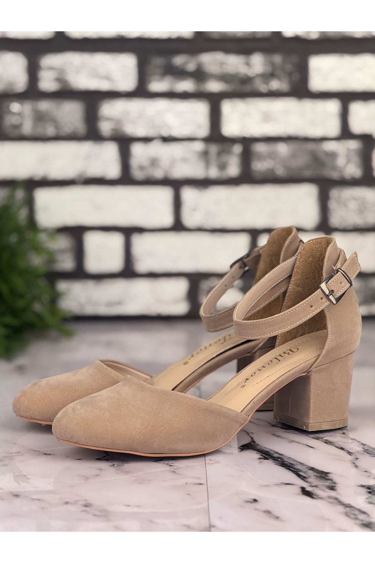 B16 Stiletto Topuklu Zarif Şık Kadın Ayakkabı Bej - Görsel 3