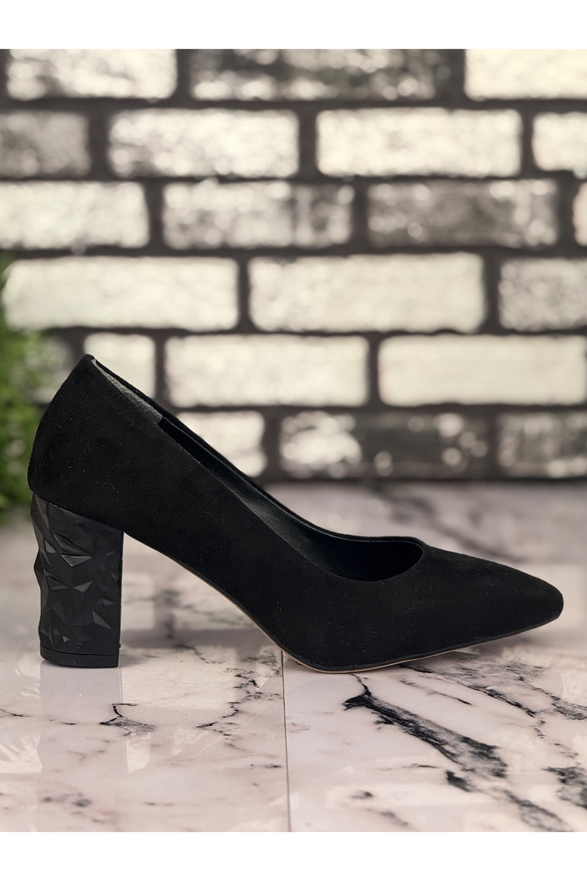 B04 Stiletto Topuklu Zarif Şık Kadın Ayakkabı Siyah - Görsel 2