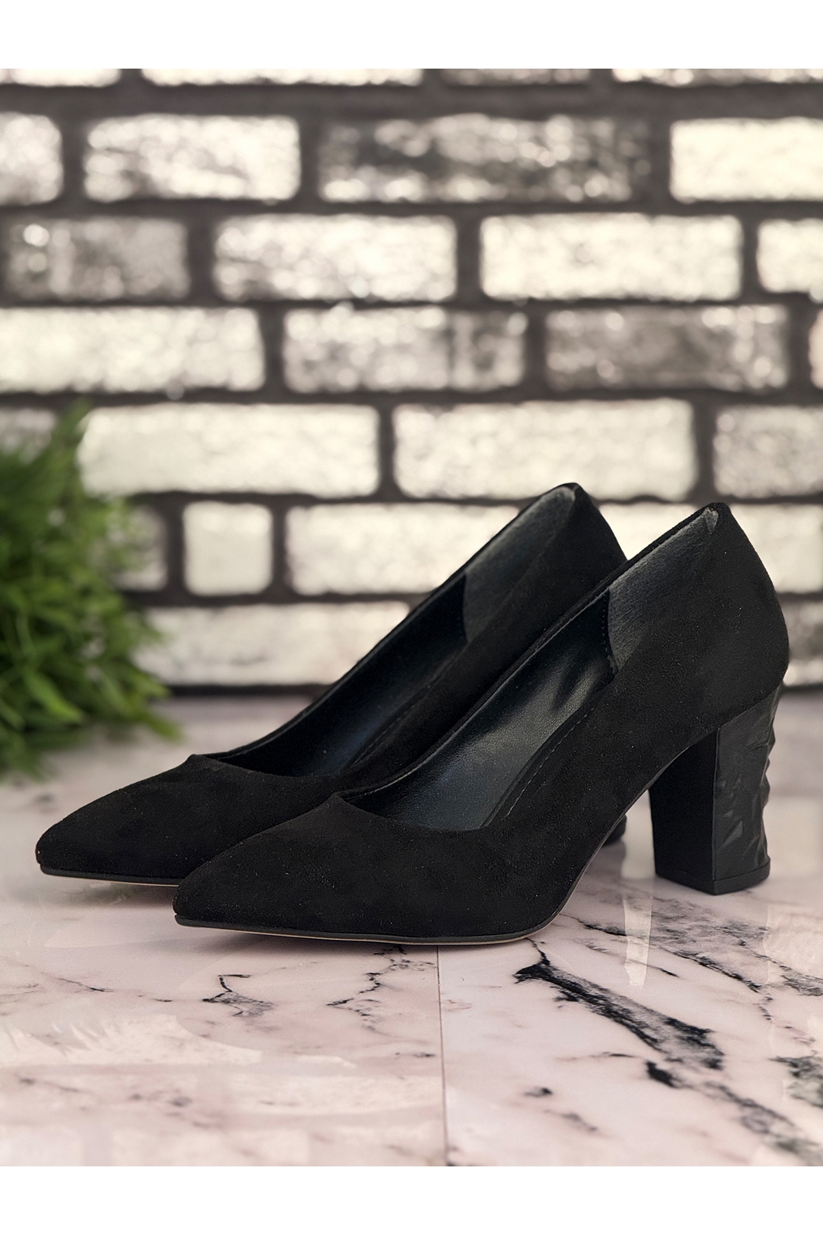 B04 Stiletto Topuklu Zarif Şık Kadın Ayakkabı Siyah - Görsel 3