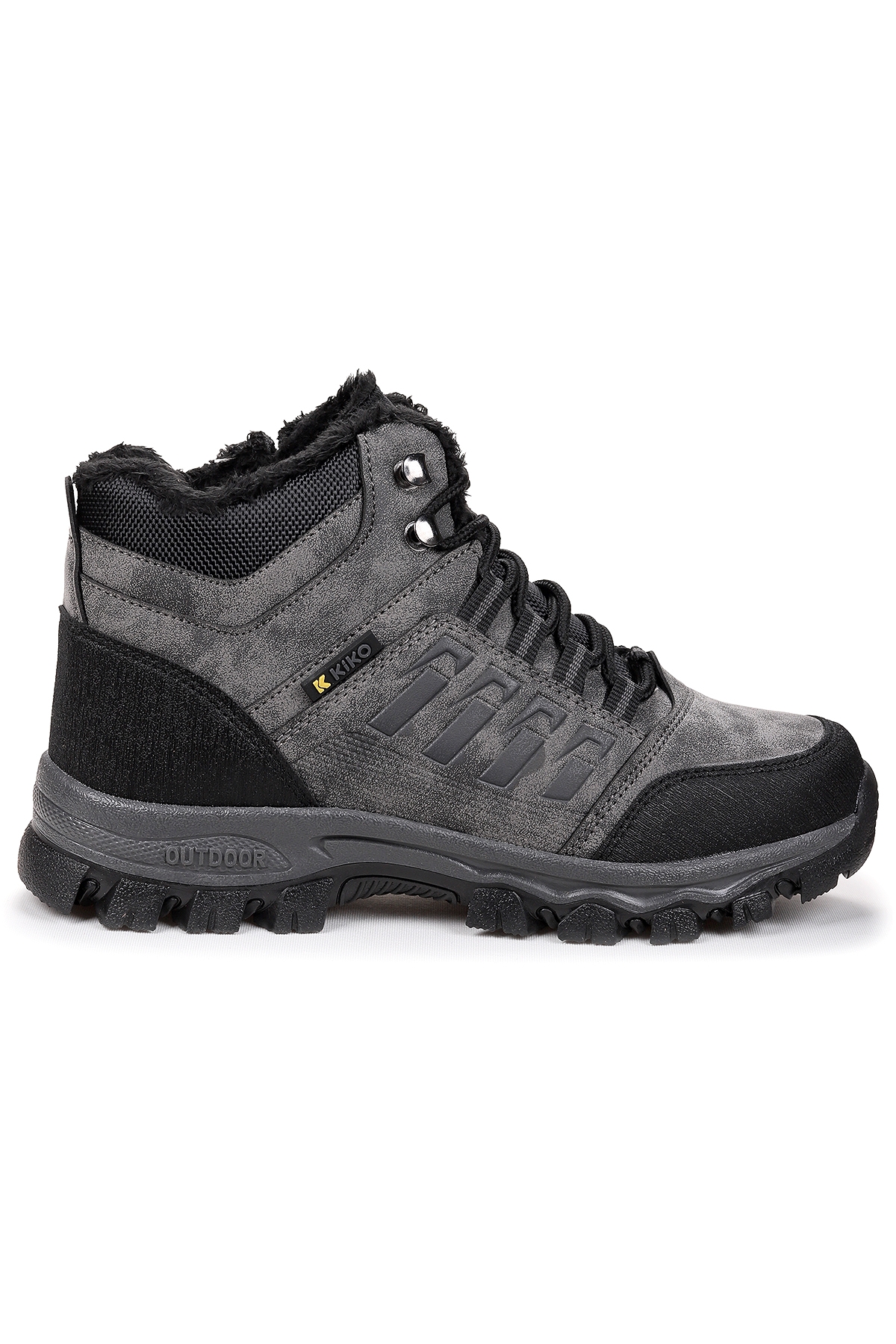 Rune Günlük Fermuarlı Erkek Çocuk Bot Ayakkabı Füme - Görsel 2