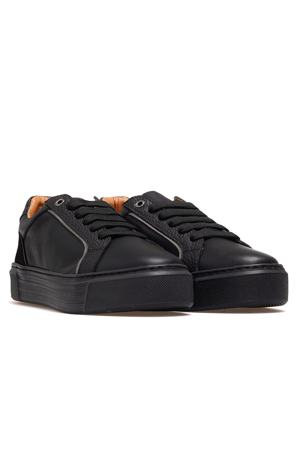 Kadın Hakiki Deri Sneaker Günlük Ayakkabı 25k D25ka-490 Z Siyah - Görsel 6