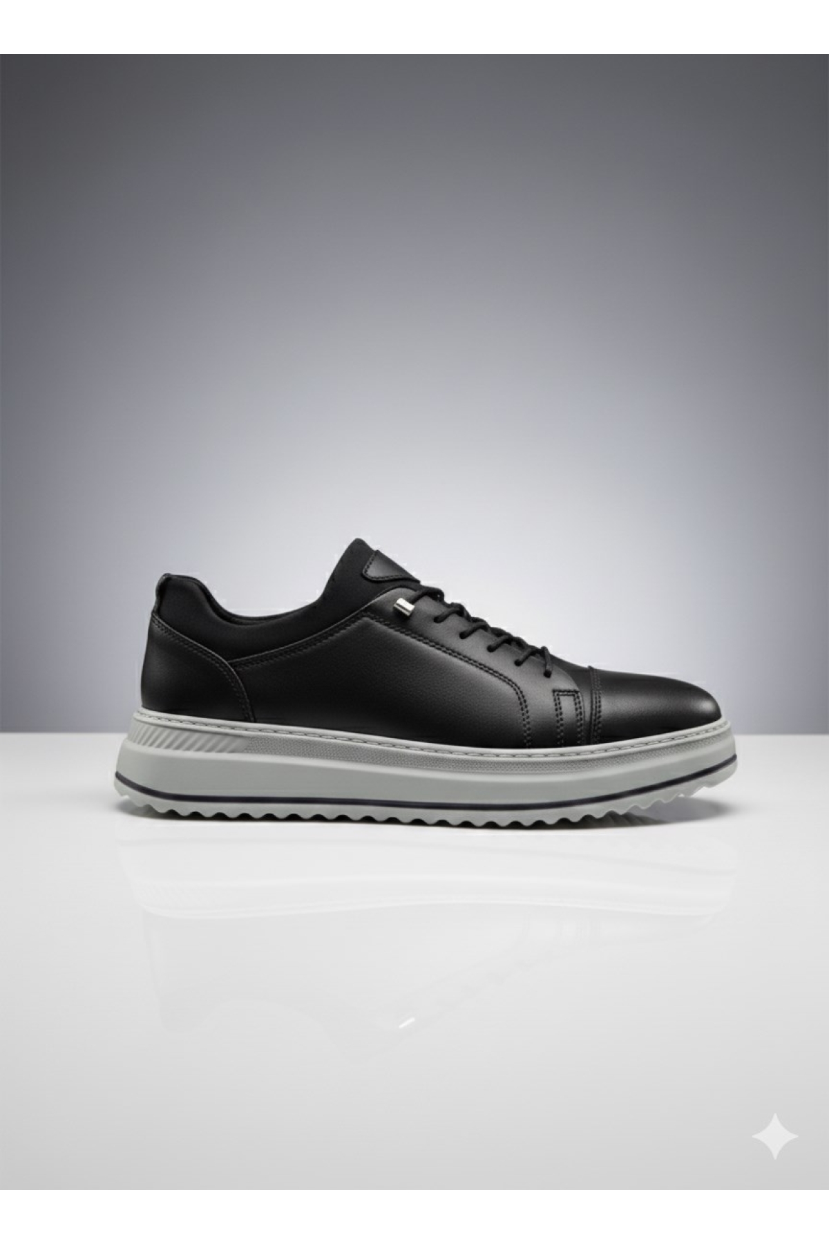 Erkek Hakiki Deri Rahat Yumuşak Kalın Taban Casual Ayakkabı AY-1040-K - Görsel 3