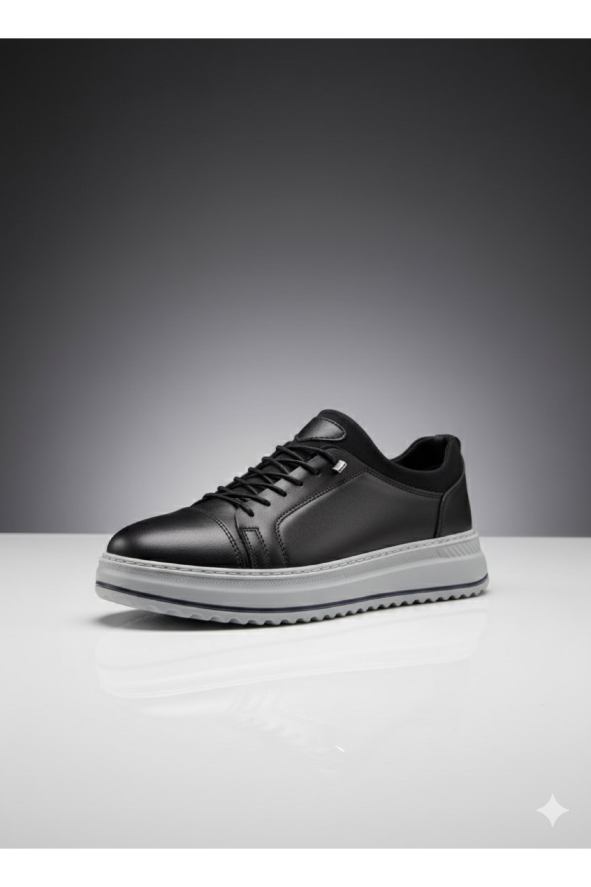 Erkek Hakiki Deri Rahat Yumuşak Kalın Taban Casual Ayakkabı AY-1040-K - Görsel 4