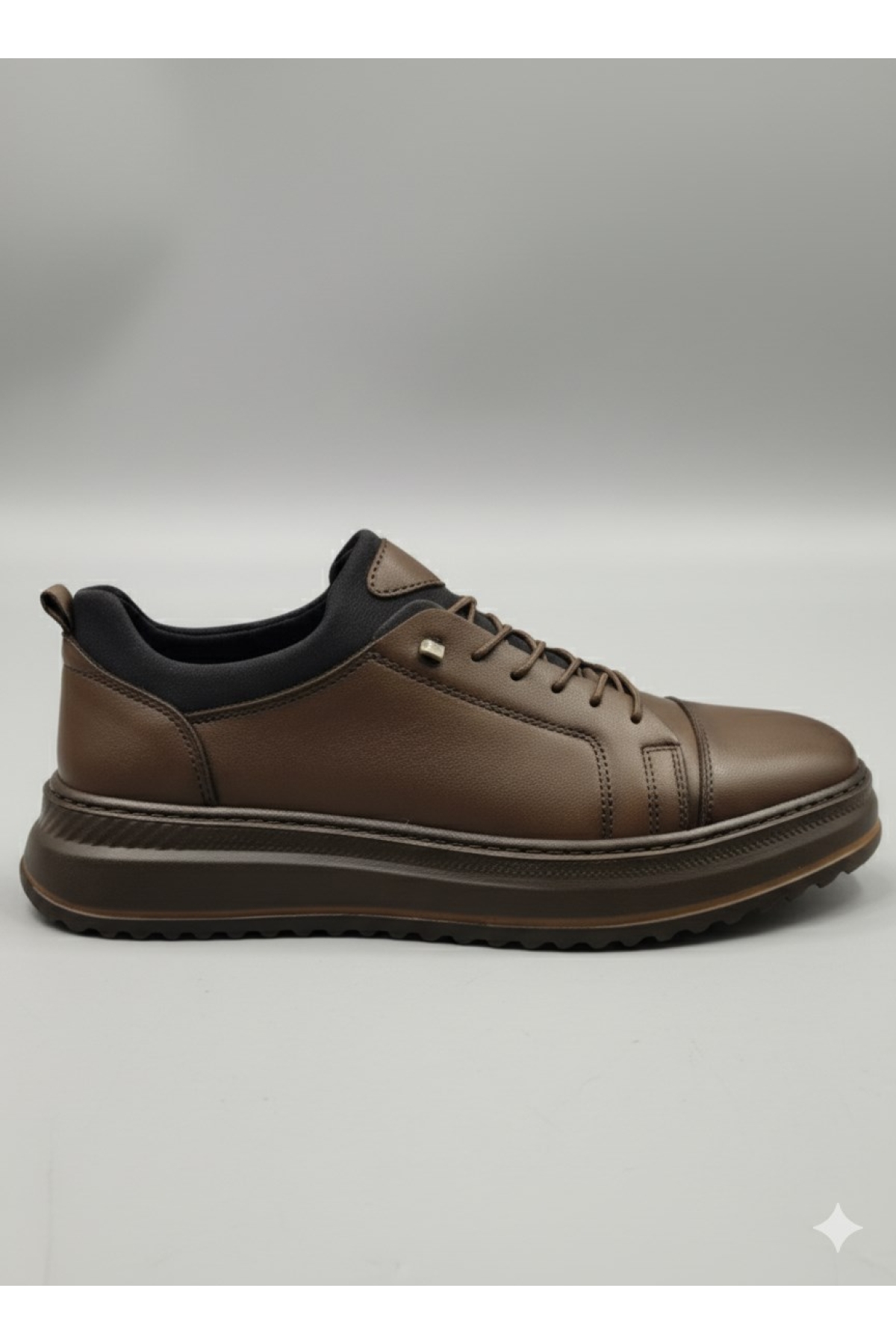 Erkek Hakiki Deri Rahat Yumuşak Kalın Taban Casual Ayakkabı AY-1040-K - Görsel 3