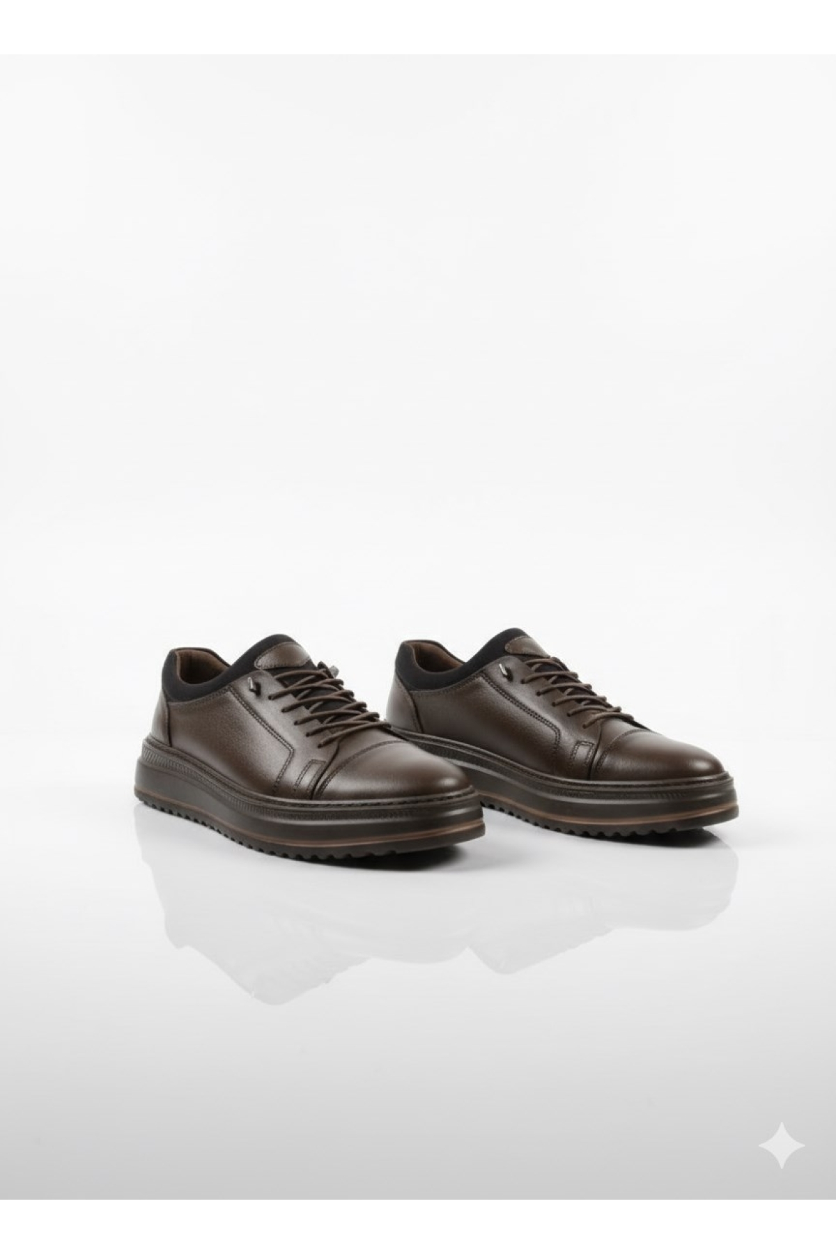 Erkek Hakiki Deri Rahat Yumuşak Kalın Taban Casual Ayakkabı AY-1040-K - Görsel 4
