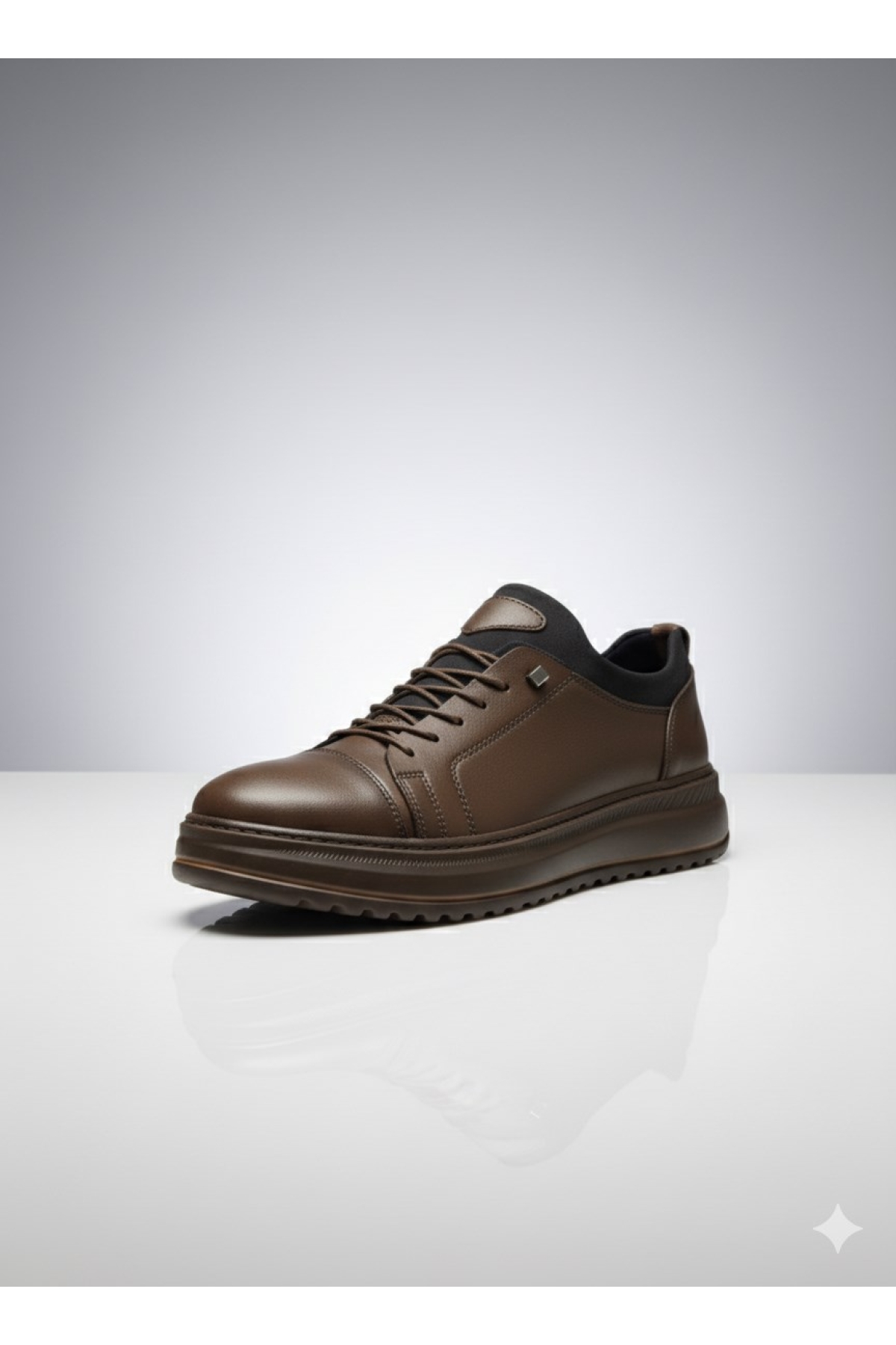 Erkek Hakiki Deri Rahat Yumuşak Kalın Taban Casual Ayakkabı AY-1040-K - Görsel 5