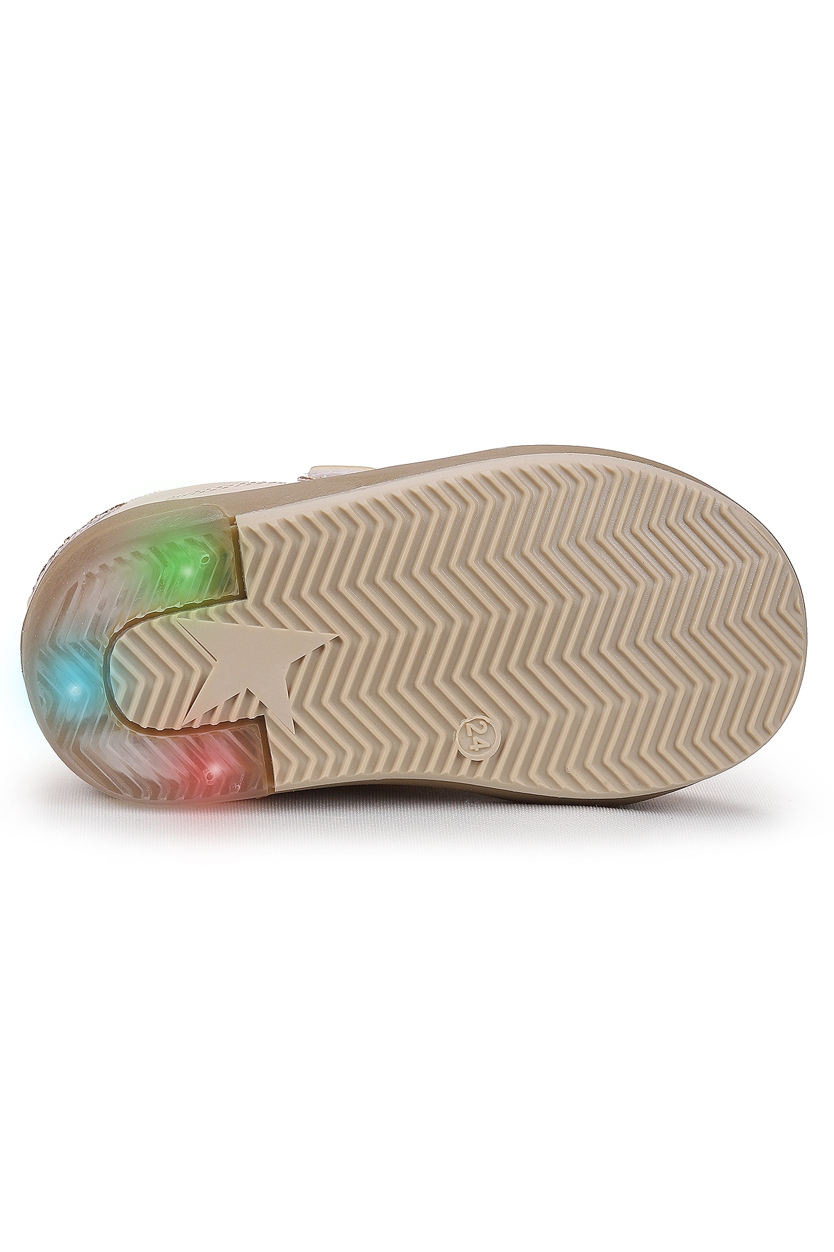 Rena Günlük Cırtlı Işıklı Kız Bebek Spor Ayakkabı Bej - Görsel 6