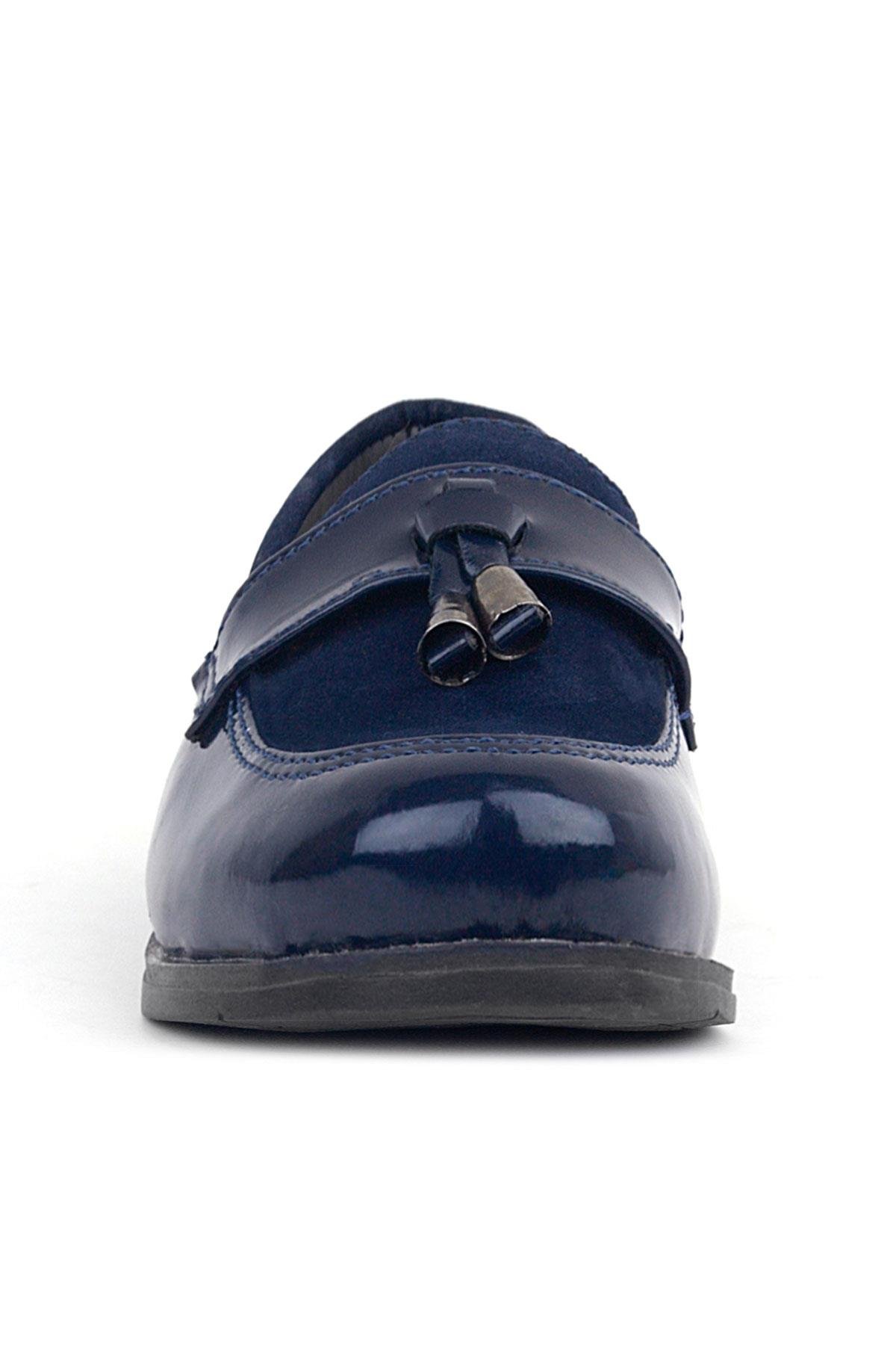 Lacivert Rugan Loafer Erkek Bebek Ayakkabı - Görsel 4