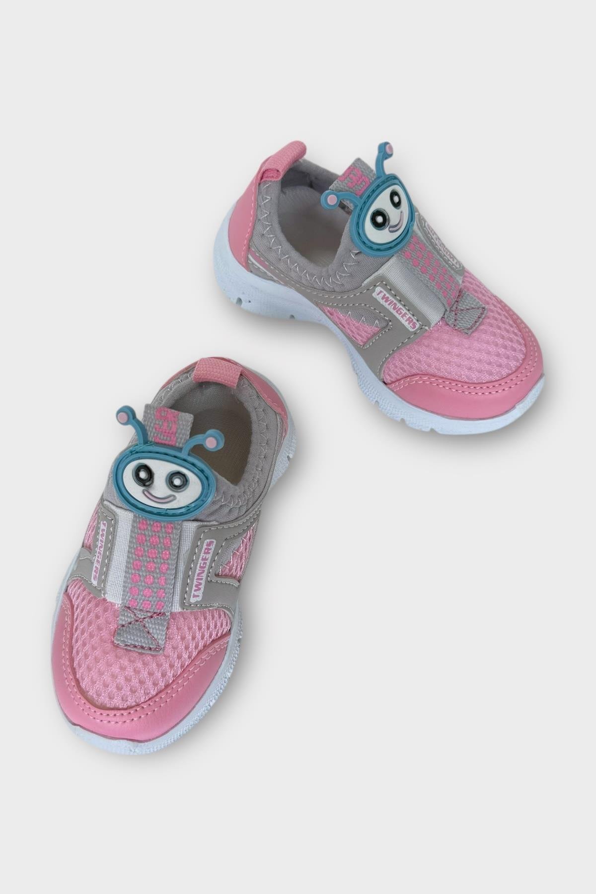 Çocuk Airfile Hafif Taban Kreş Ev Okul Bebe Spor Ayakkabısı FÜME - PEMBE - Görsel 4