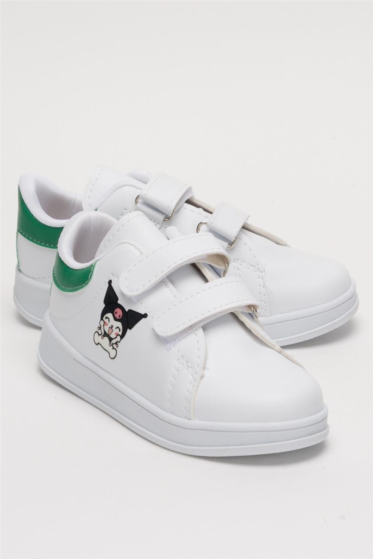 Çocuk Kuromi Baskılı Cırtlı Unisex Spor Ayakkabı YEŞİL - Görsel 3