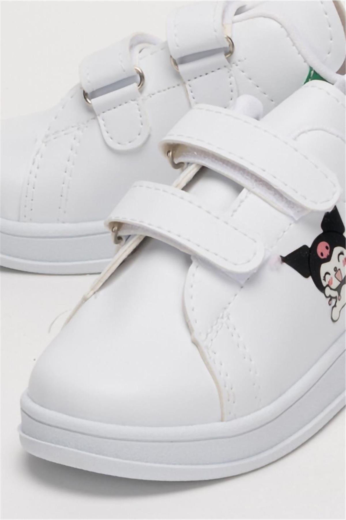 Çocuk Kuromi Baskılı Cırtlı Unisex Spor Ayakkabı YEŞİL - Görsel 6