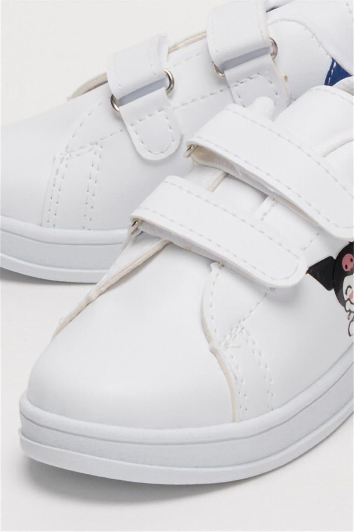 Çocuk Kuromi Baskılı Cırtlı Unisex Spor Ayakkabı LACİVERT - Görsel 6