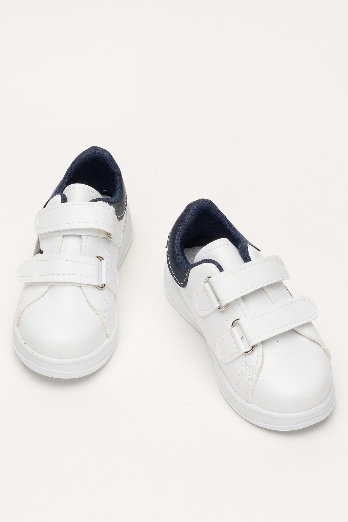 Çocuk Kuromi Baskılı Cırtlı Unisex Spor Ayakkabı BEYAZ - LACİVERT - Görsel 7