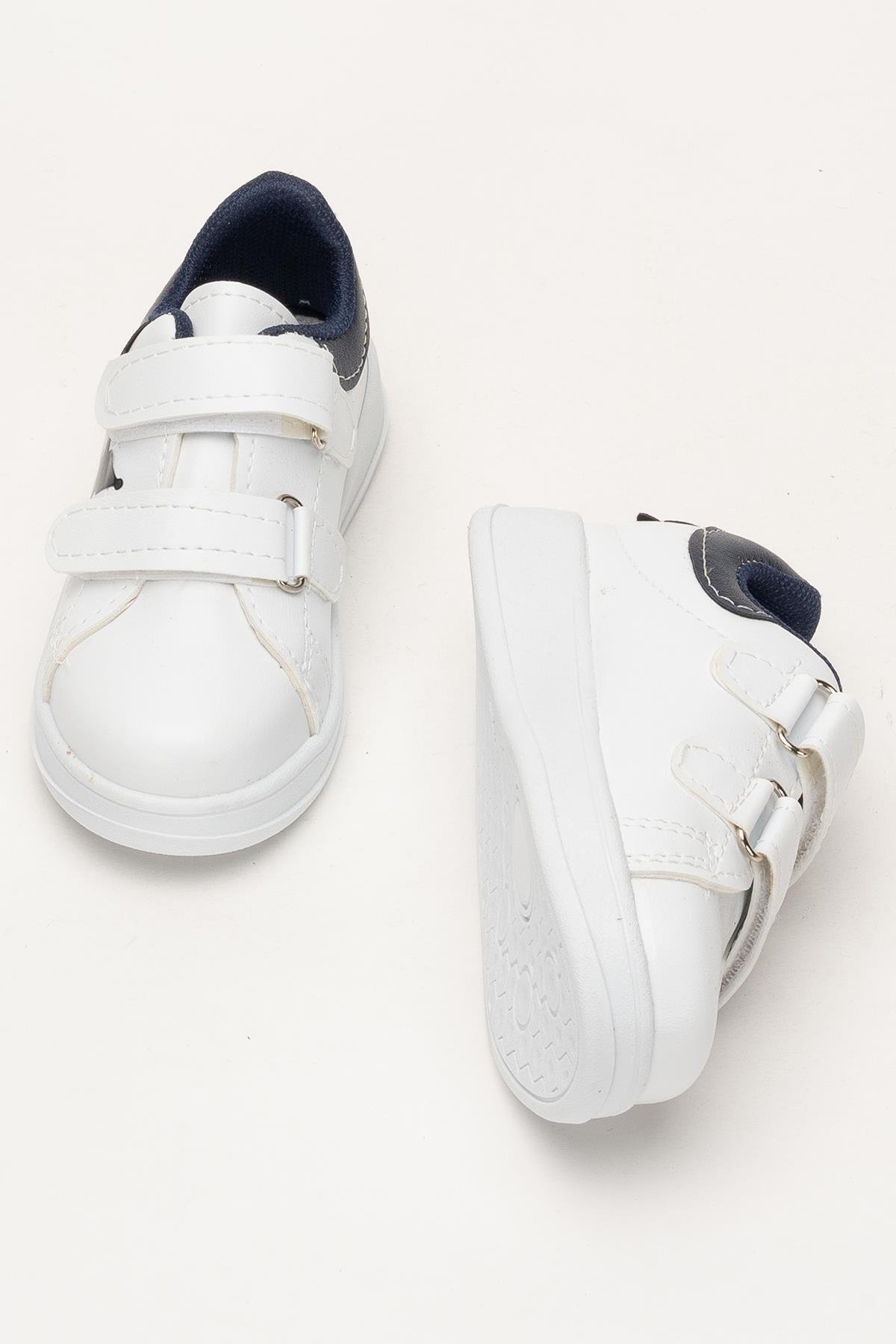 Çocuk Kuromi Baskılı Cırtlı Unisex Spor Ayakkabı BEYAZ - LACİVERT - Görsel 8