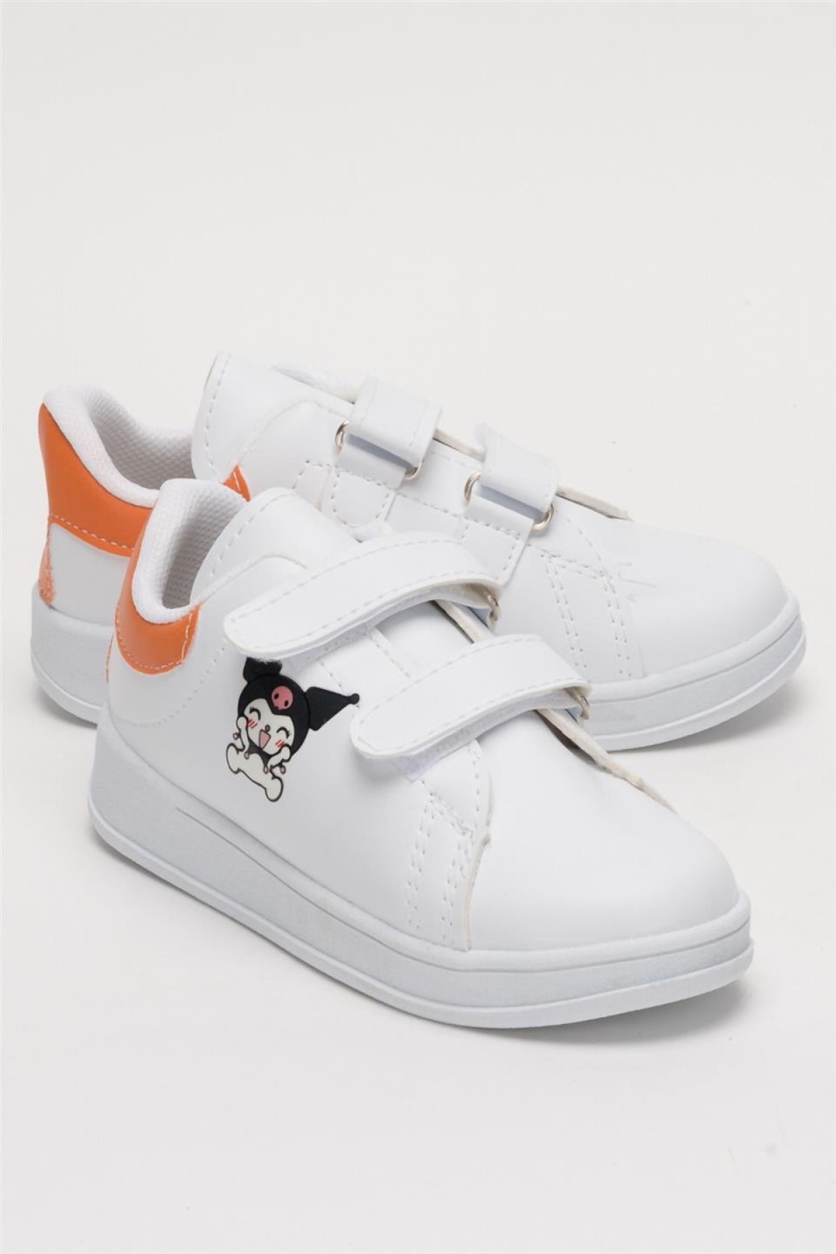 Çocuk Kuromi Baskılı Cırtlı Unisex Spor Ayakkabı TURUNCU - Görsel 3