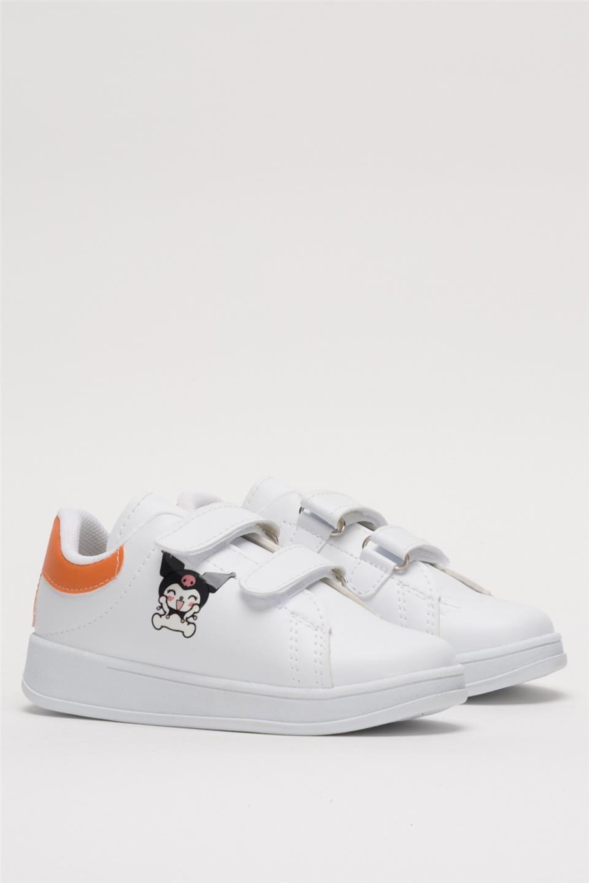 Çocuk Kuromi Baskılı Cırtlı Unisex Spor Ayakkabı TURUNCU - Görsel 4
