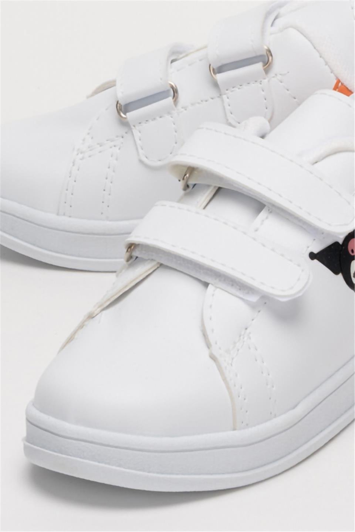 Çocuk Kuromi Baskılı Cırtlı Unisex Spor Ayakkabı TURUNCU - Görsel 6