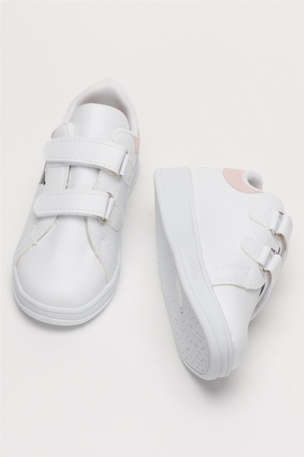 Çocuk Kuromi Baskılı Cırtlı Unisex Spor Ayakkabı BEYAZ - PUDRA - Görsel 8