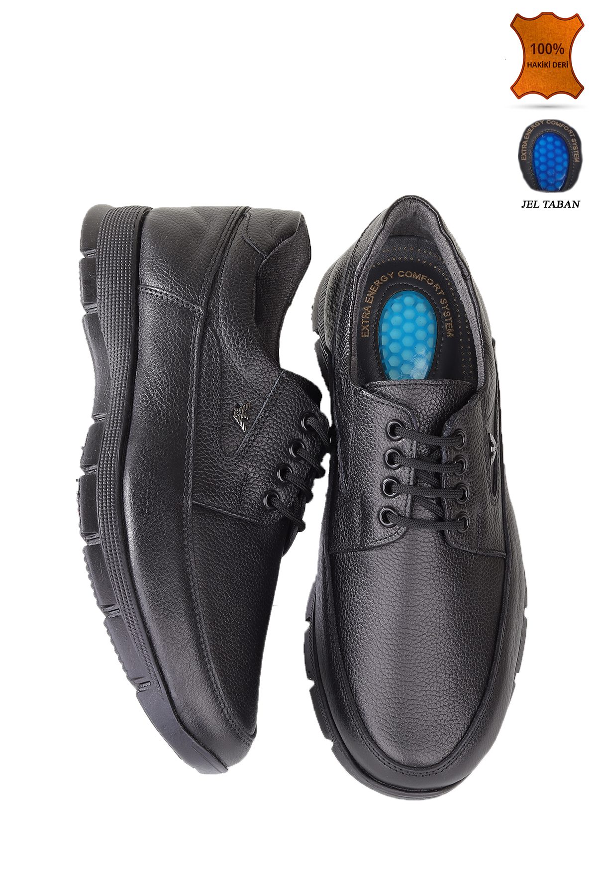 U1 Bağcıklı Ortopedik Taban Deri Kışlık Erkek Ayakkabı - Görsel 3