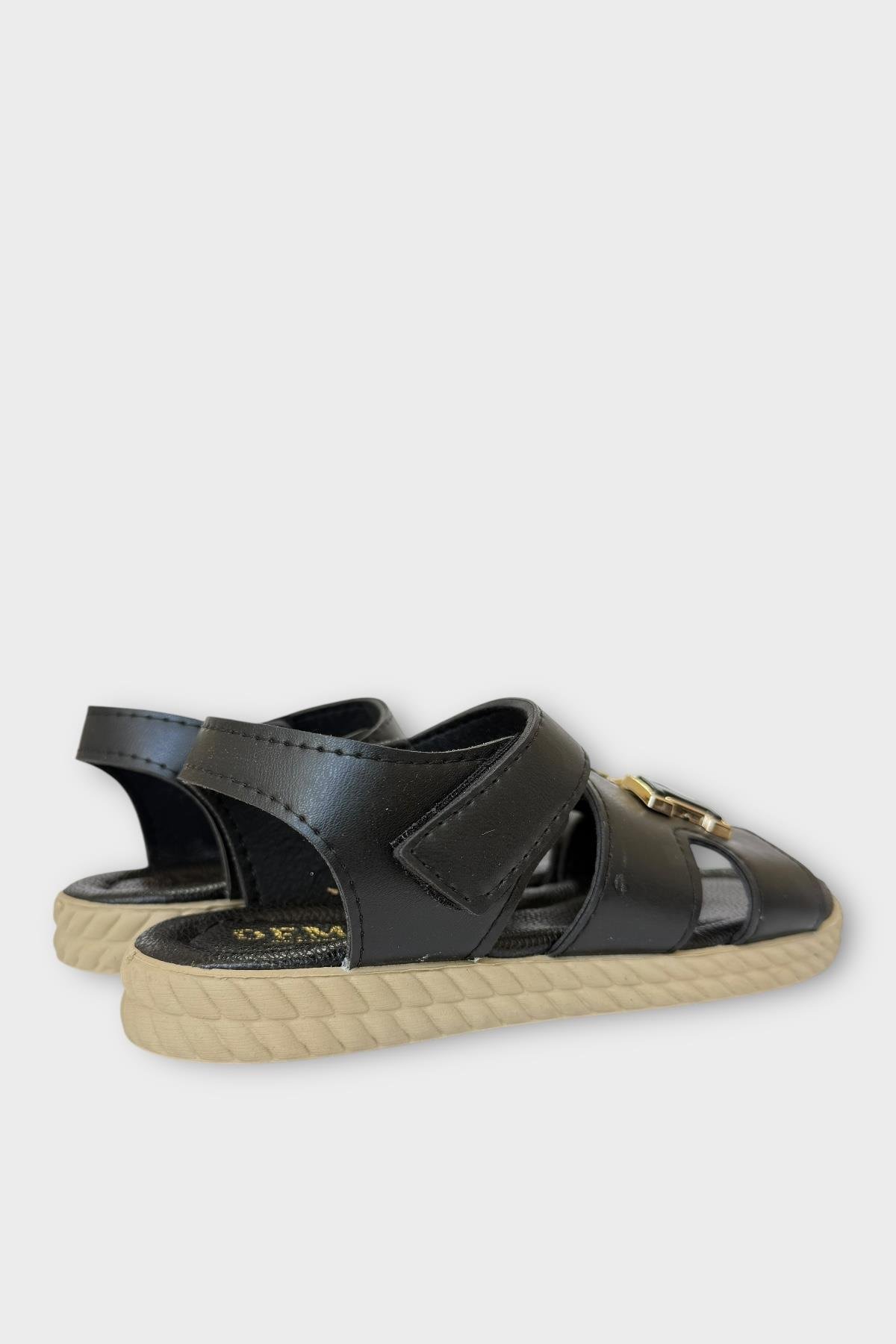 Kadın Önü ve Arkası Açık Yazlık Sandalet SİYAH - Görsel 6