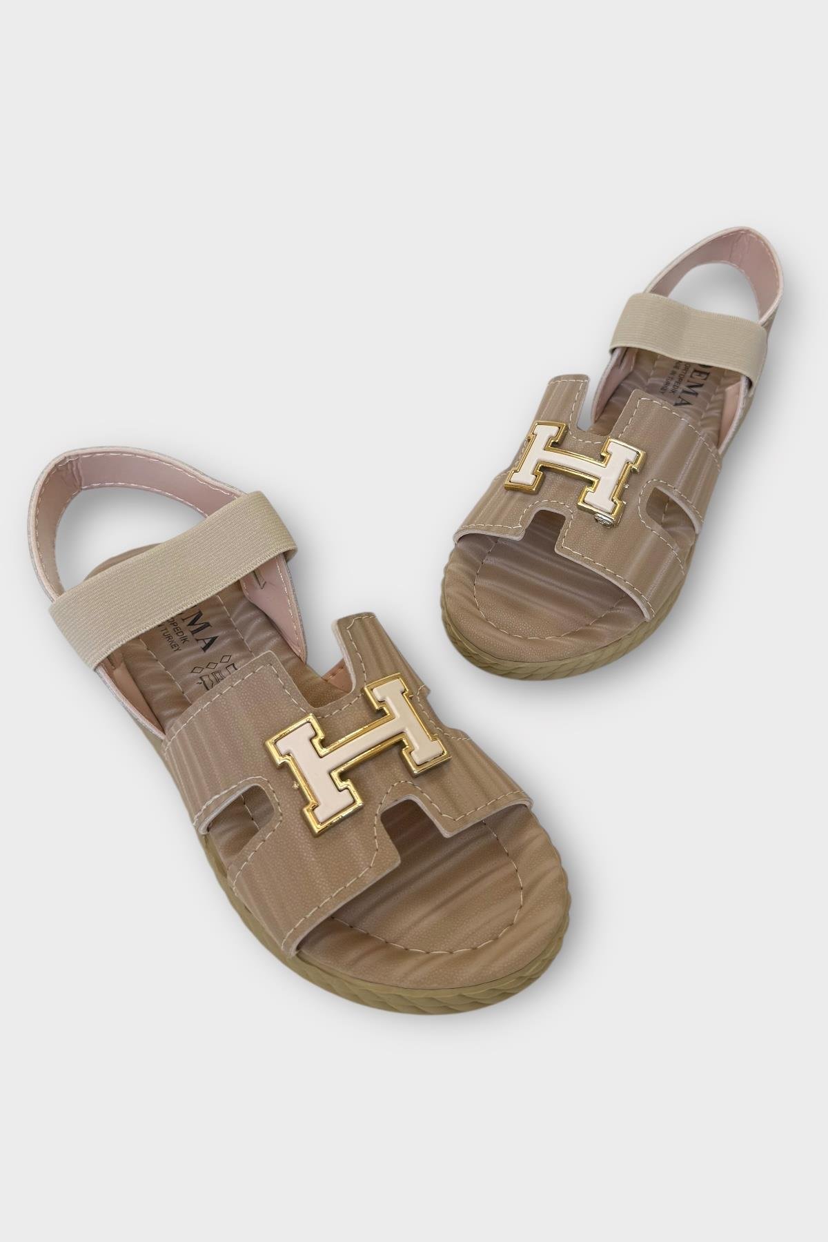 Kadın Önü ve Arkası Açık Yazlık Sandalet VİZON - Görsel 5