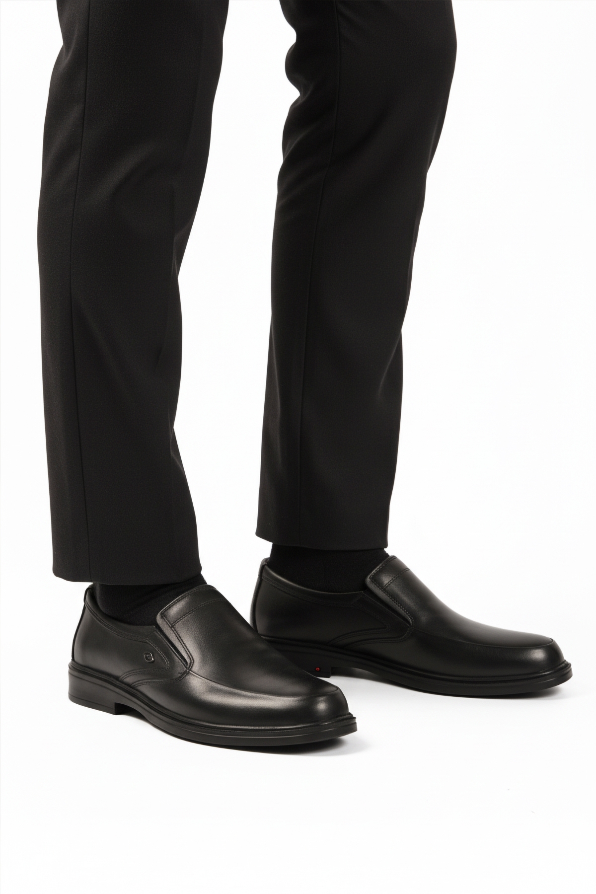 Siyah Hakiki Deri Erkek Casual Ayakkabı DSN 2032 M - Görsel 2