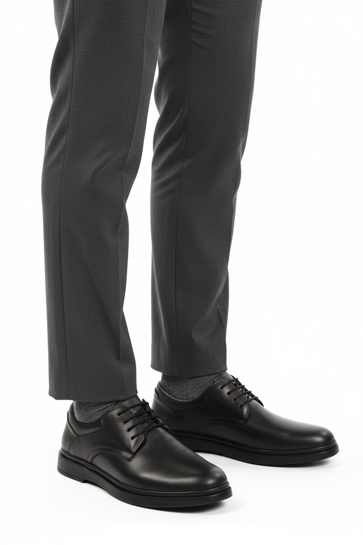 Siyah Hakiki Deri Erkek Casual Ayakkabı DSN 2027 M - Görsel 2