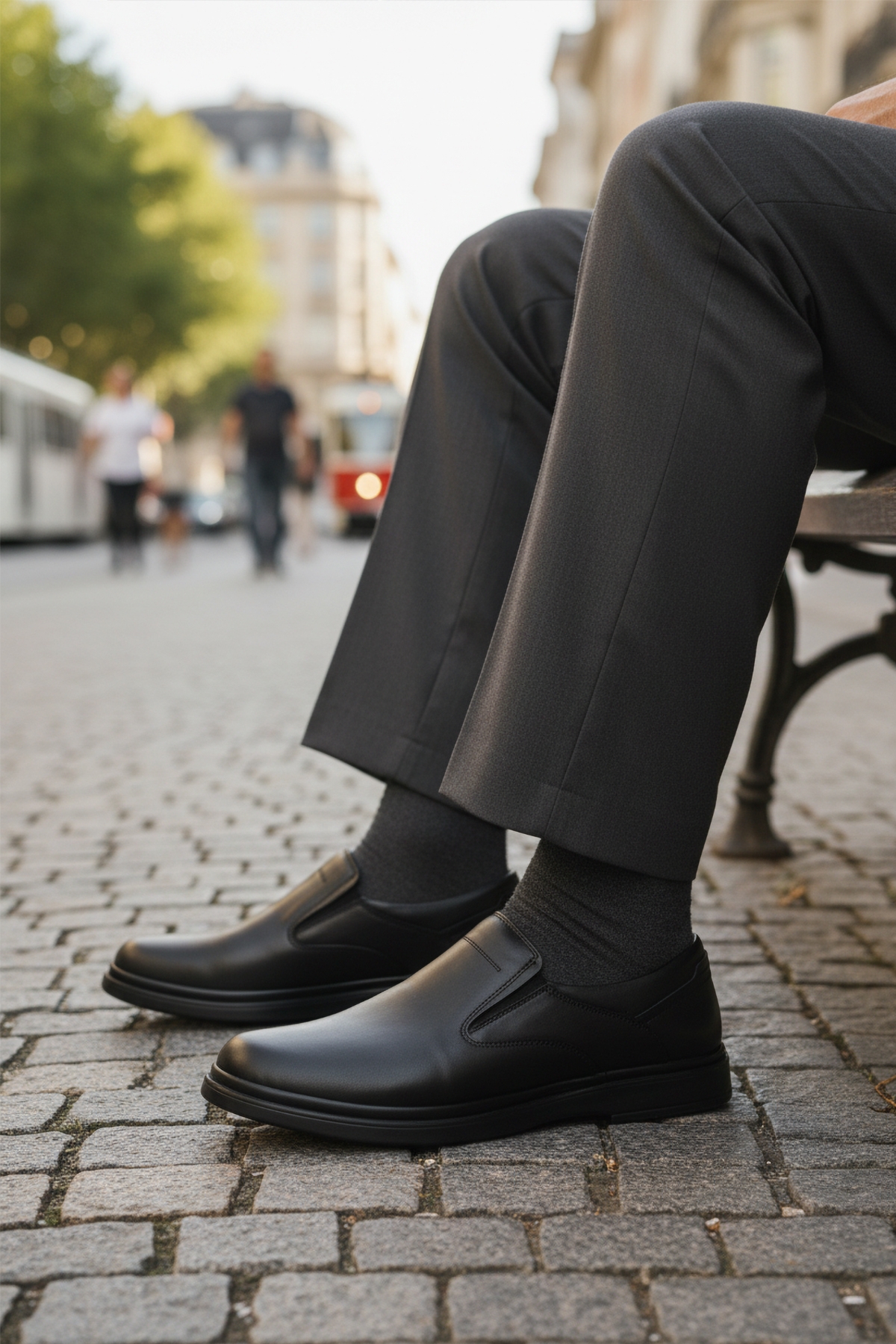 Siyah Hakiki Deri Erkek Casual Ayakkabı DSN 2026 M - Görsel 4