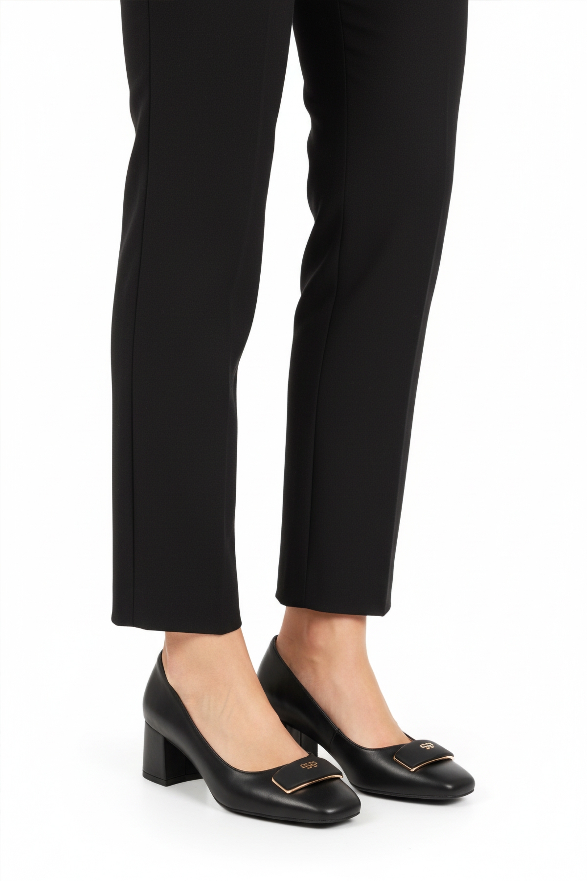 Siyah Cilt Kalın Topuklu Kadın Abiye Ayakkabı 695039 Z - Görsel 2