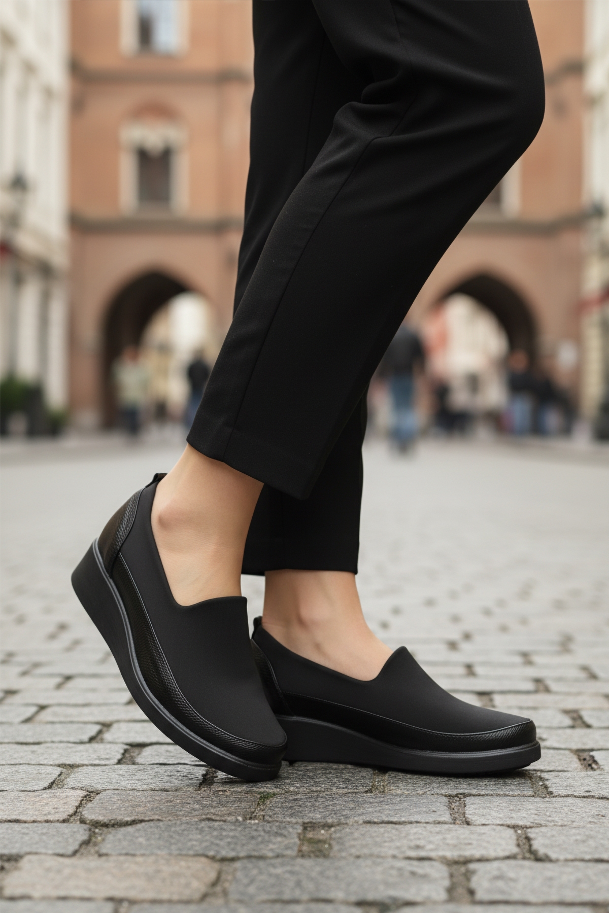 Siyah Floter Tekstil Kadın Casual Ayakkabı 651586 Z - Görsel 4